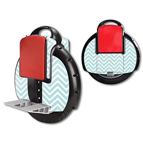 MightySkins Protective Skin Wrap Cover Sticker for Airwheel X3 One-Wheel Self Balancing Electric Unicycle - Aqua Chevron Design | Durable Scratch-Resistant Vinyl Decal for Commuting & Urban Travel