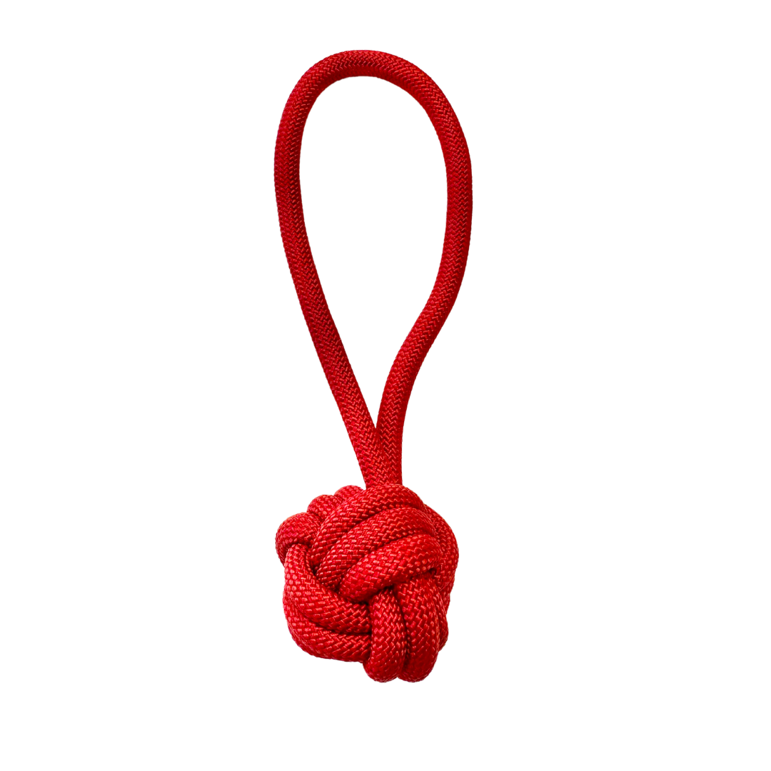 Durable Rope Dog Toy for Chewing & Tug of War - Bright Red Color - Perfect for Playtime, Training & Dental Health