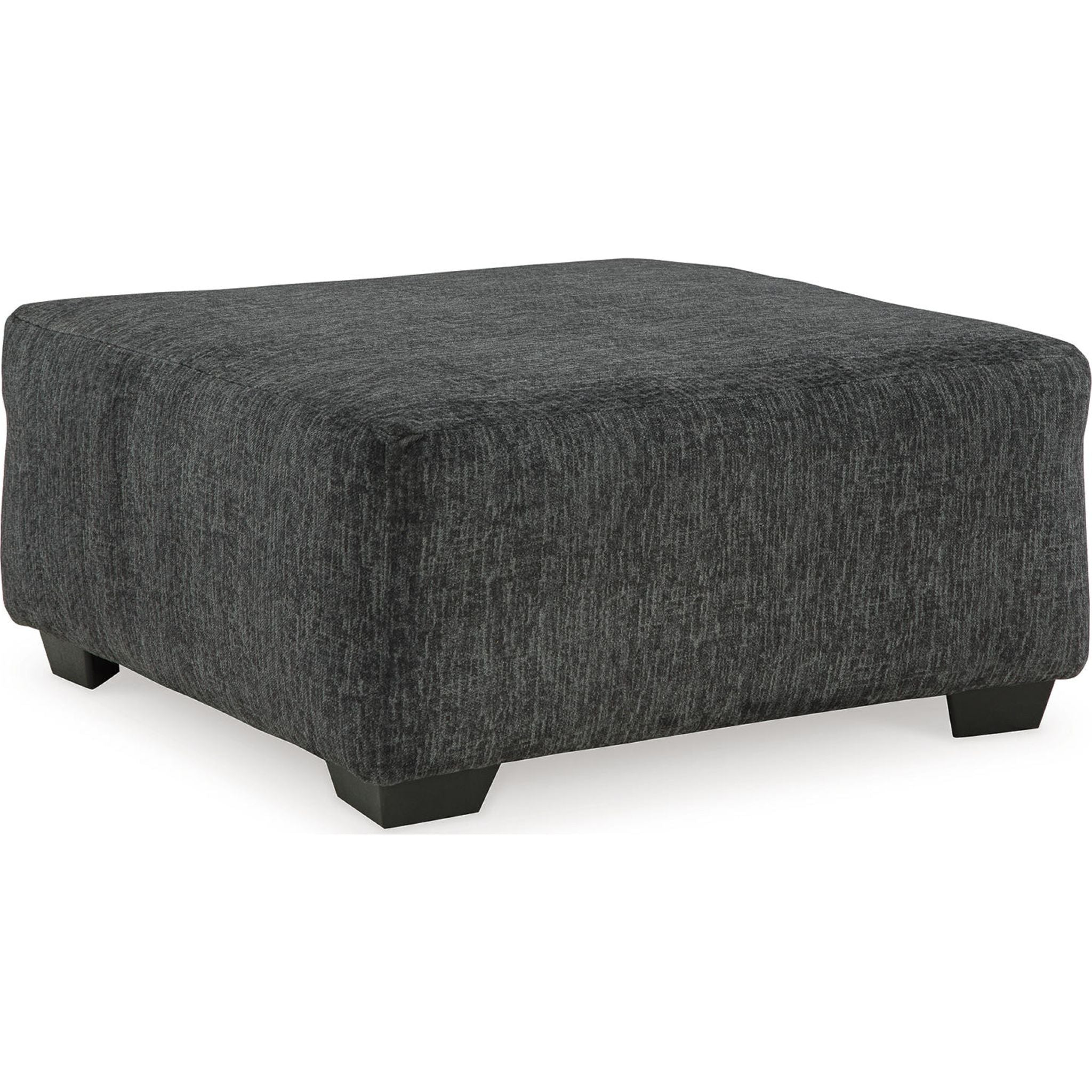 Biddeford Oversized Accent Ottoman in Ebony - Stylish Footrest & Extra Seating for Living Room, Bedroom or Office