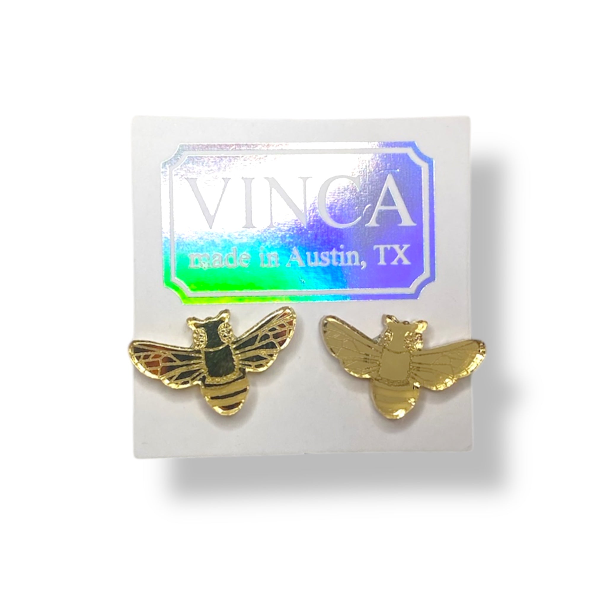 Elegant Bee Earrings in Mirror Gold - Perfect for Women's Jewelry, Gifts, and Everyday Wear | Fashion Accessories for Spring & Summer Outfits