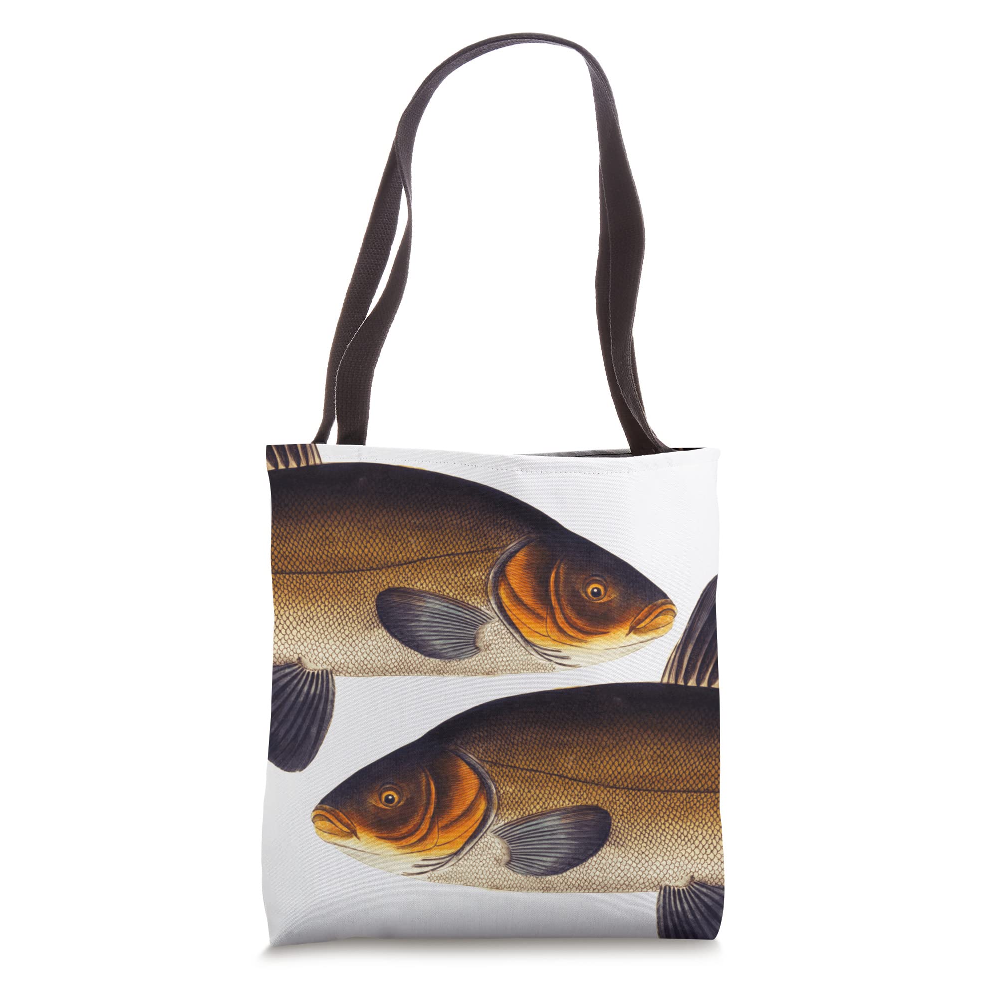Stylish Tench Fish Tote Bag - Eco-Friendly Canvas Shopping Bag for Groceries, Beach & Daily Use - Perfect for Fishing Enthusiasts & Nature Lovers