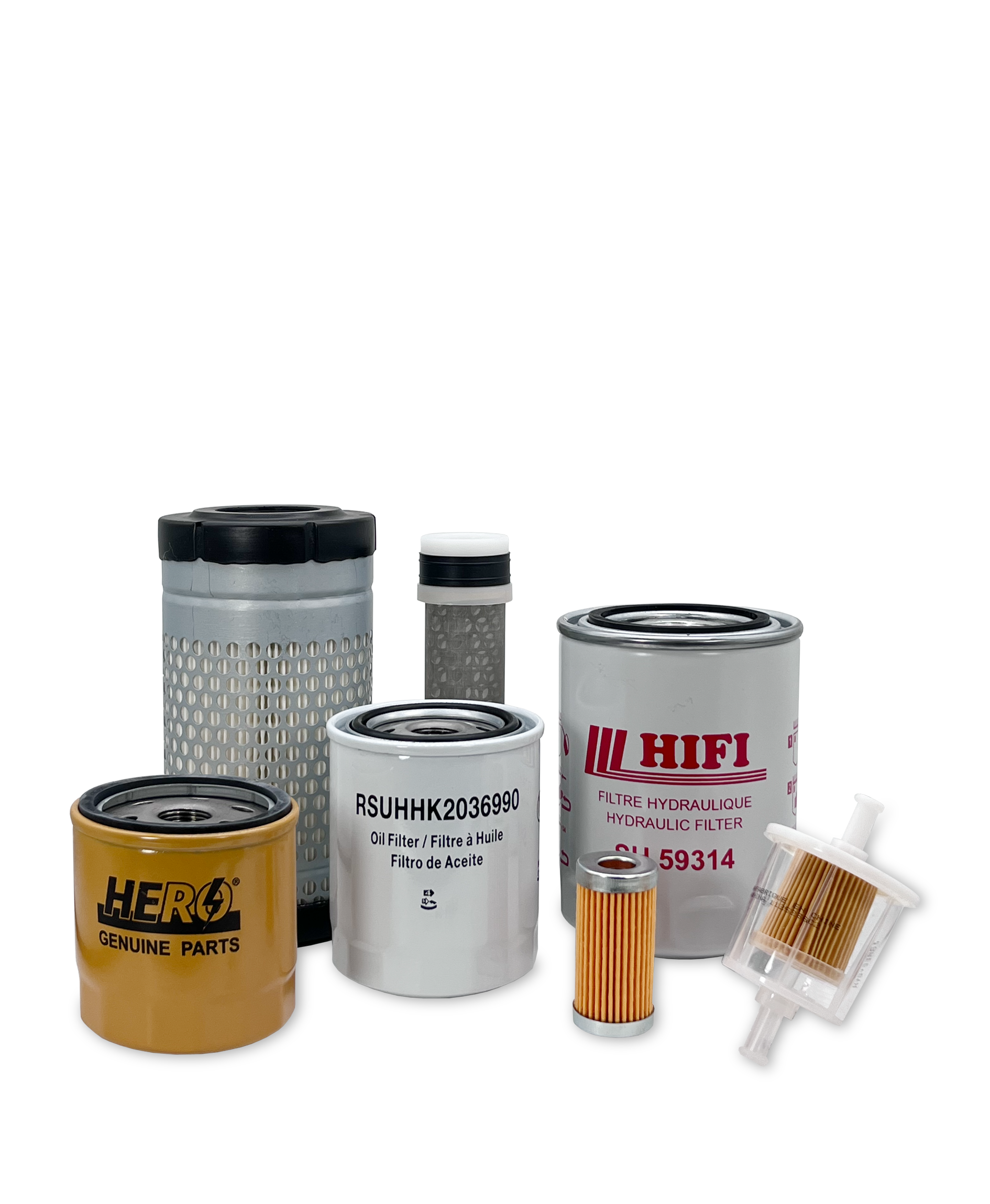 New Holland TZ25DA Compact Tractor HERO® Maintenance Filter Kit - Air, Oil & Fuel Filters Replacement Set for Farming & Landscaping Use