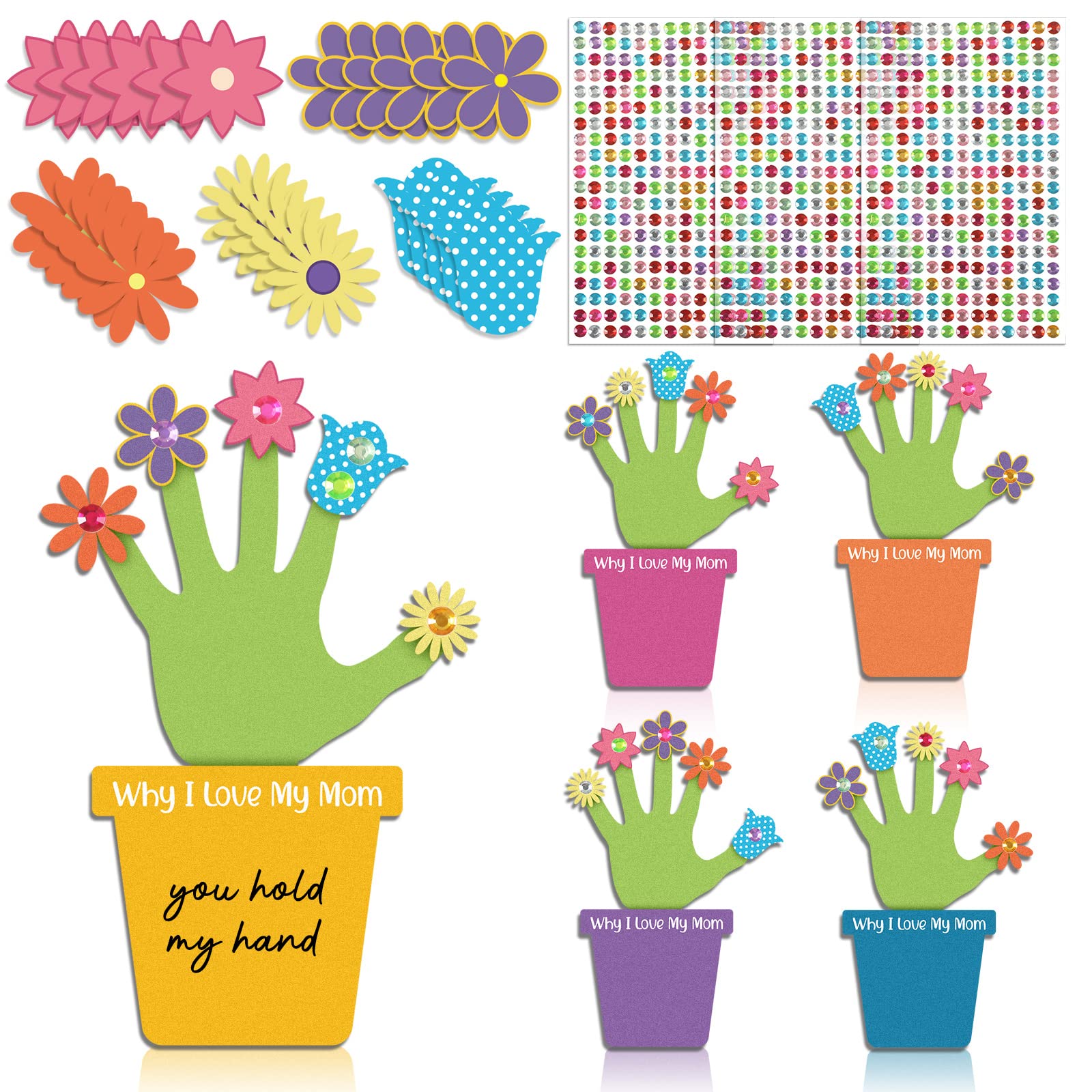 He is Risen Easter Craft Kit - 20 Sets Christian Foam Handprint Crafts for Kids | Sunday School & Home Activities