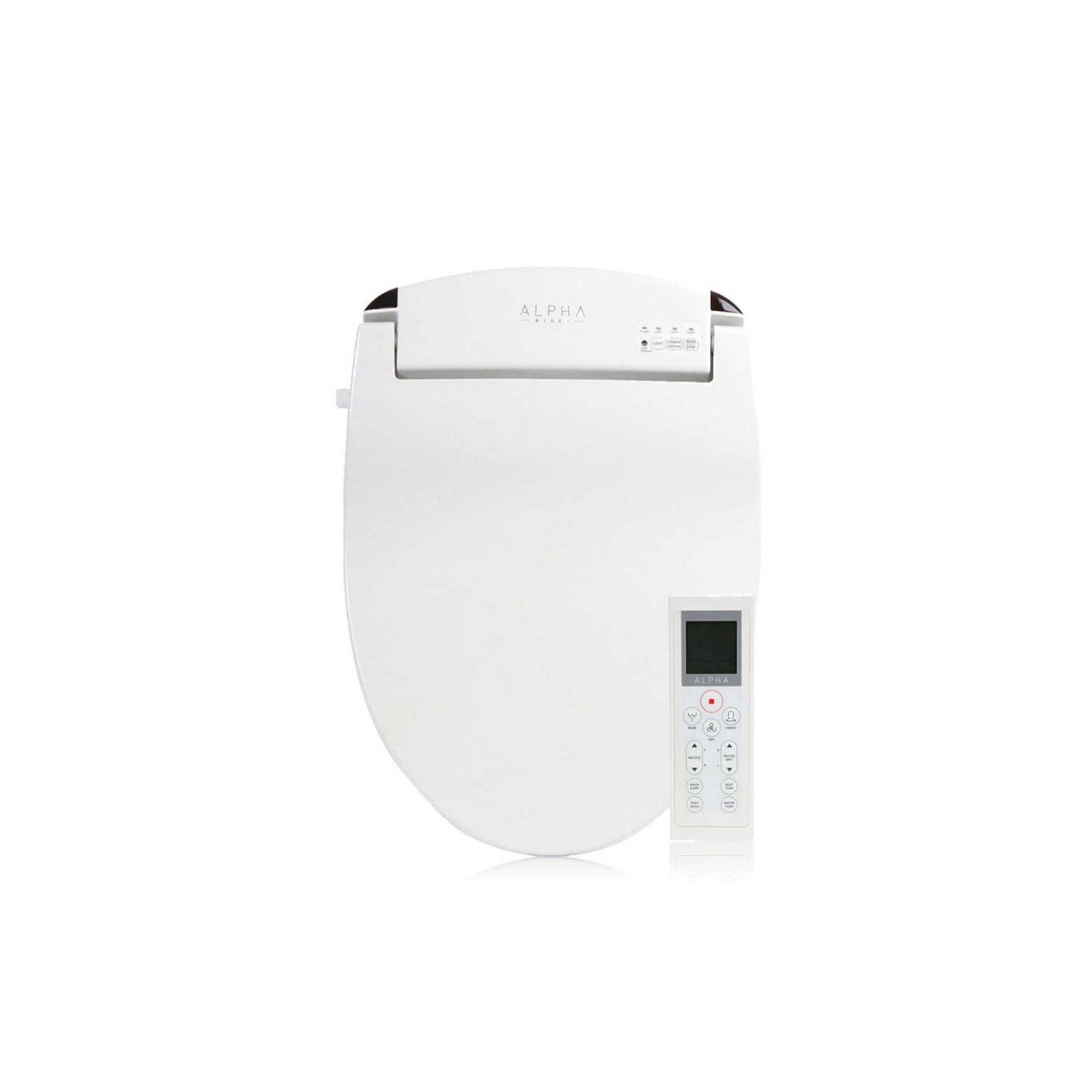 Alpha Bidet Alpha JX Bidet Seat - Heated Toilet Seat with Warm Water Wash, Adjustable Nozzle & Air Dryer - Perfect for Bathroom Upgrade & Enhanced Hygiene Comfort