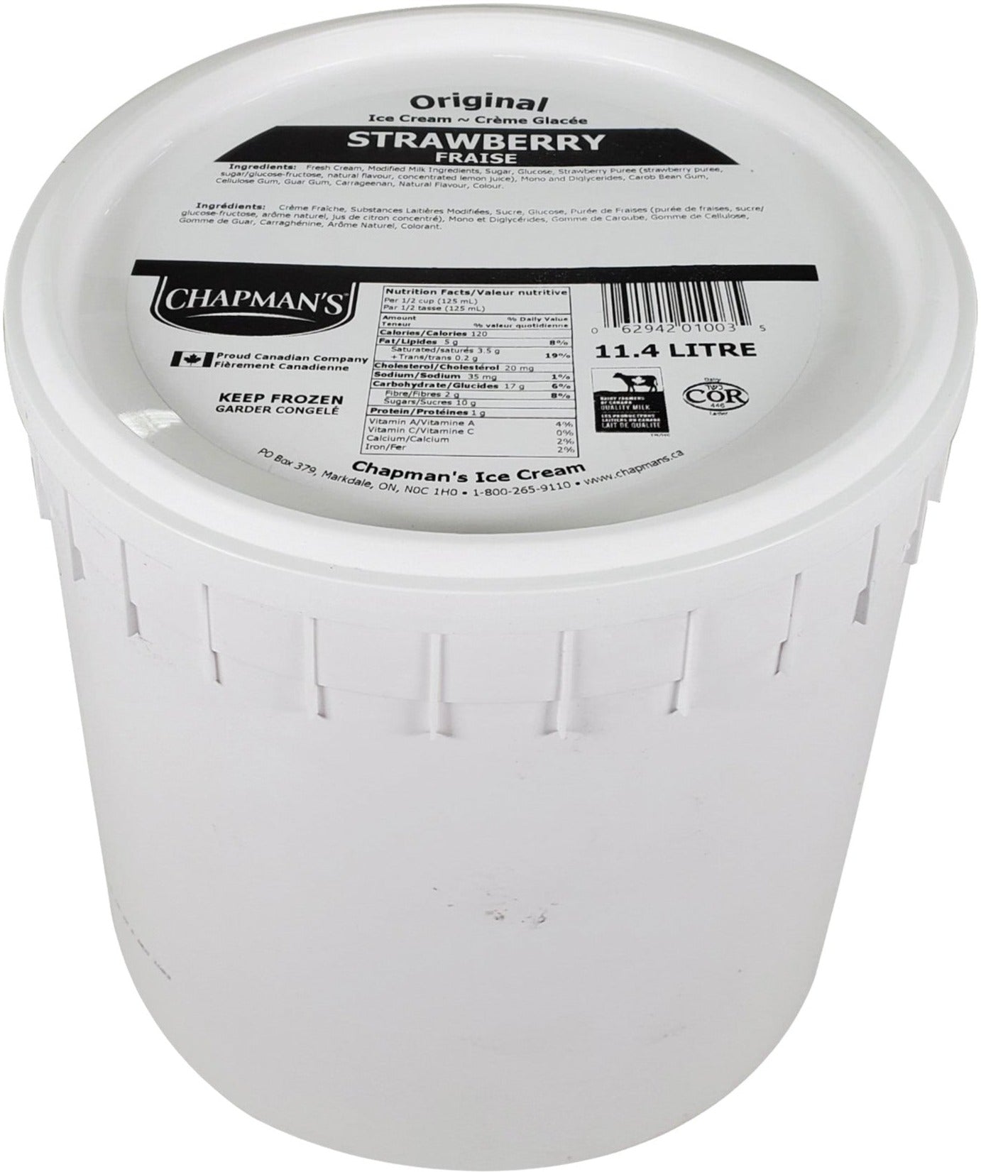 Chapman's Premium Strawberry Ice Cream - Rich & Creamy Frozen Dessert - Perfect for Parties, Desserts & Family Treats