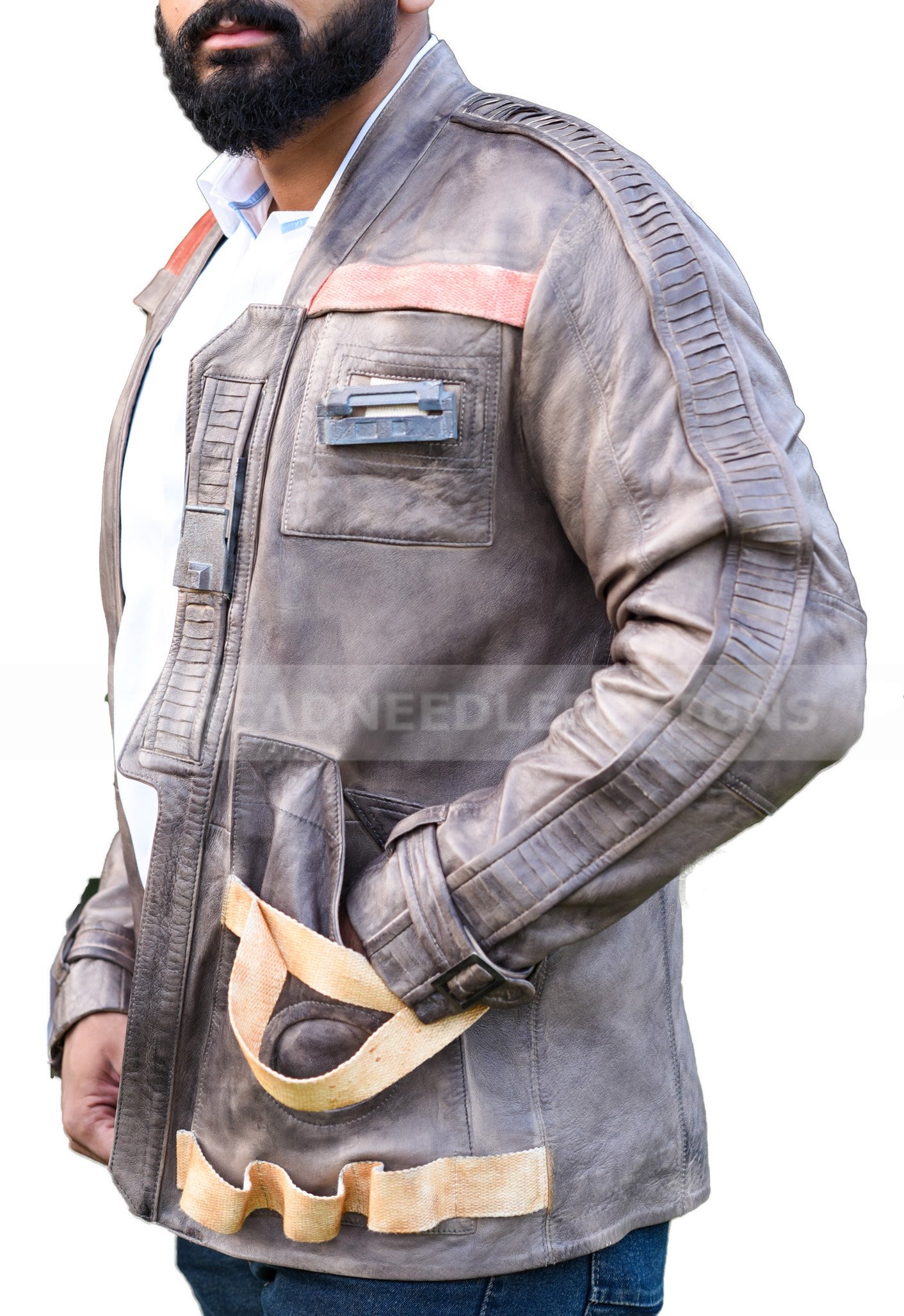 Star Wars The Force Awakens Finn Cosplay Jacket - Poe Dameron Pilot Costume Jacket for Halloween, Comic Con & Movie Themed Parties