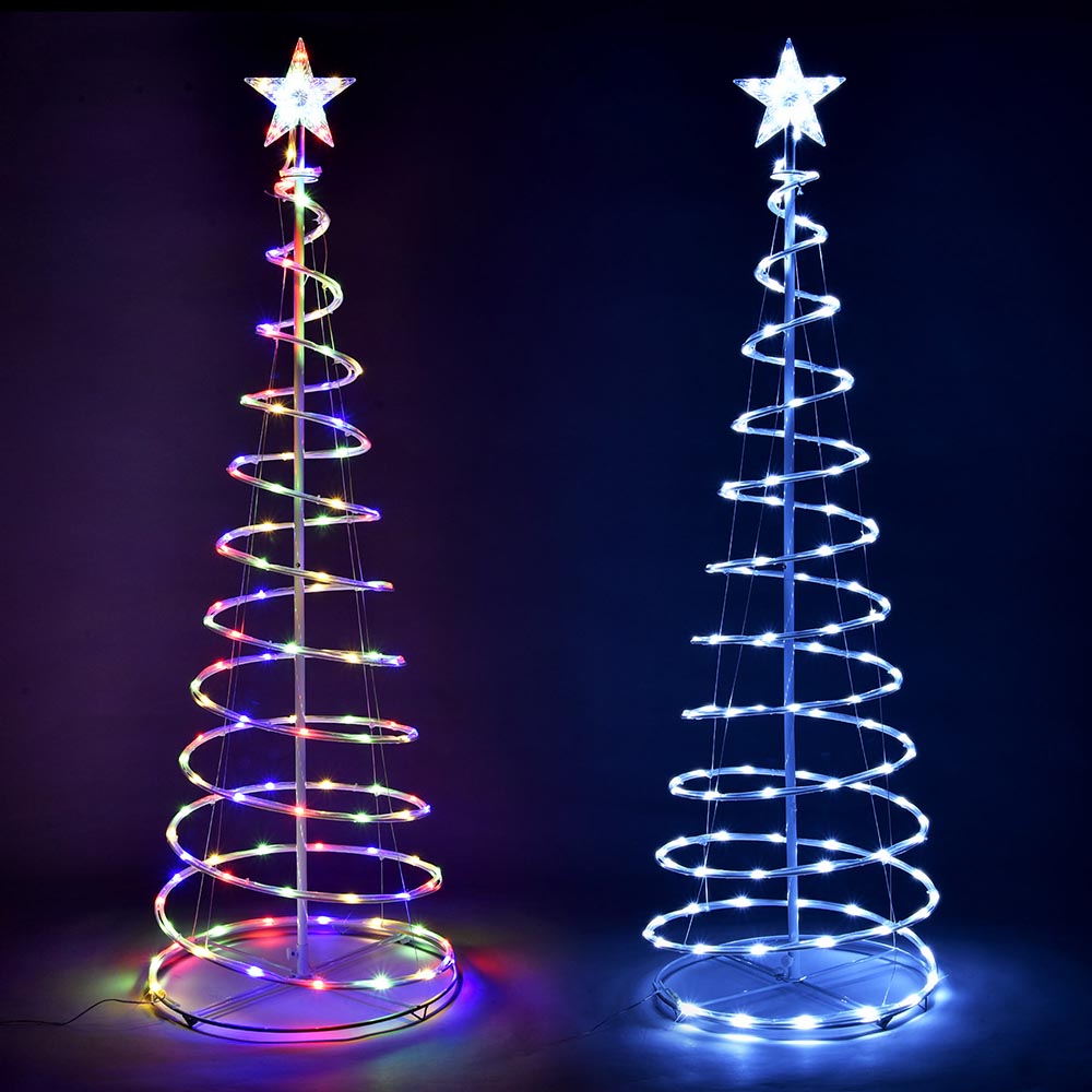 5ft LED Spiral Christmas Tree - USB Powered Holiday Decor for Home, Office & Party | TheLAShop