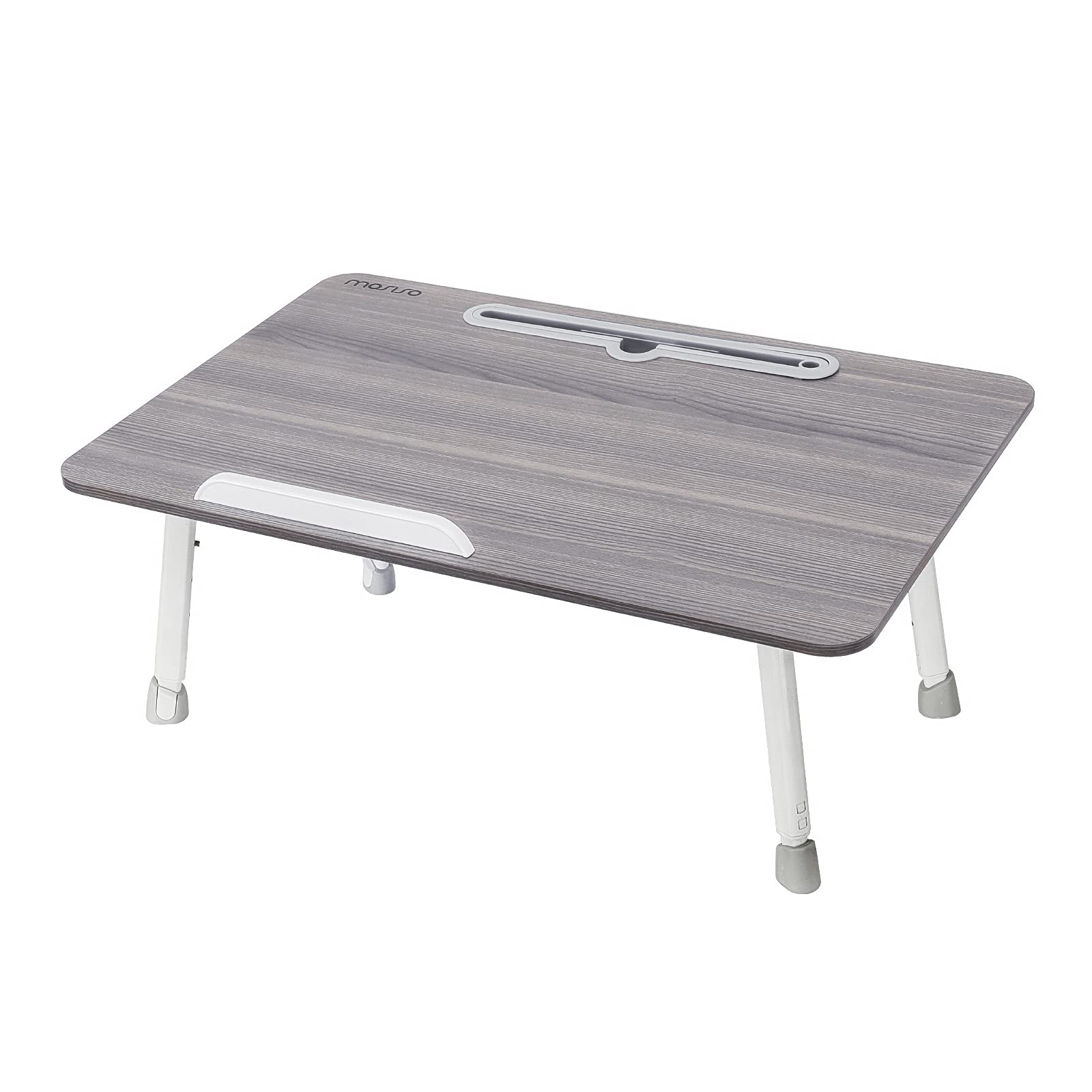 MOSISO Foldable Laptop Lap Desk - Portable Laptop Table & Bed Tray for Home Office, Breakfast, Notebook Stand | Reading & Writing Holder for Bed, Sofa, Couch | Perfect for Remote Work, Study & Relaxation in Grey