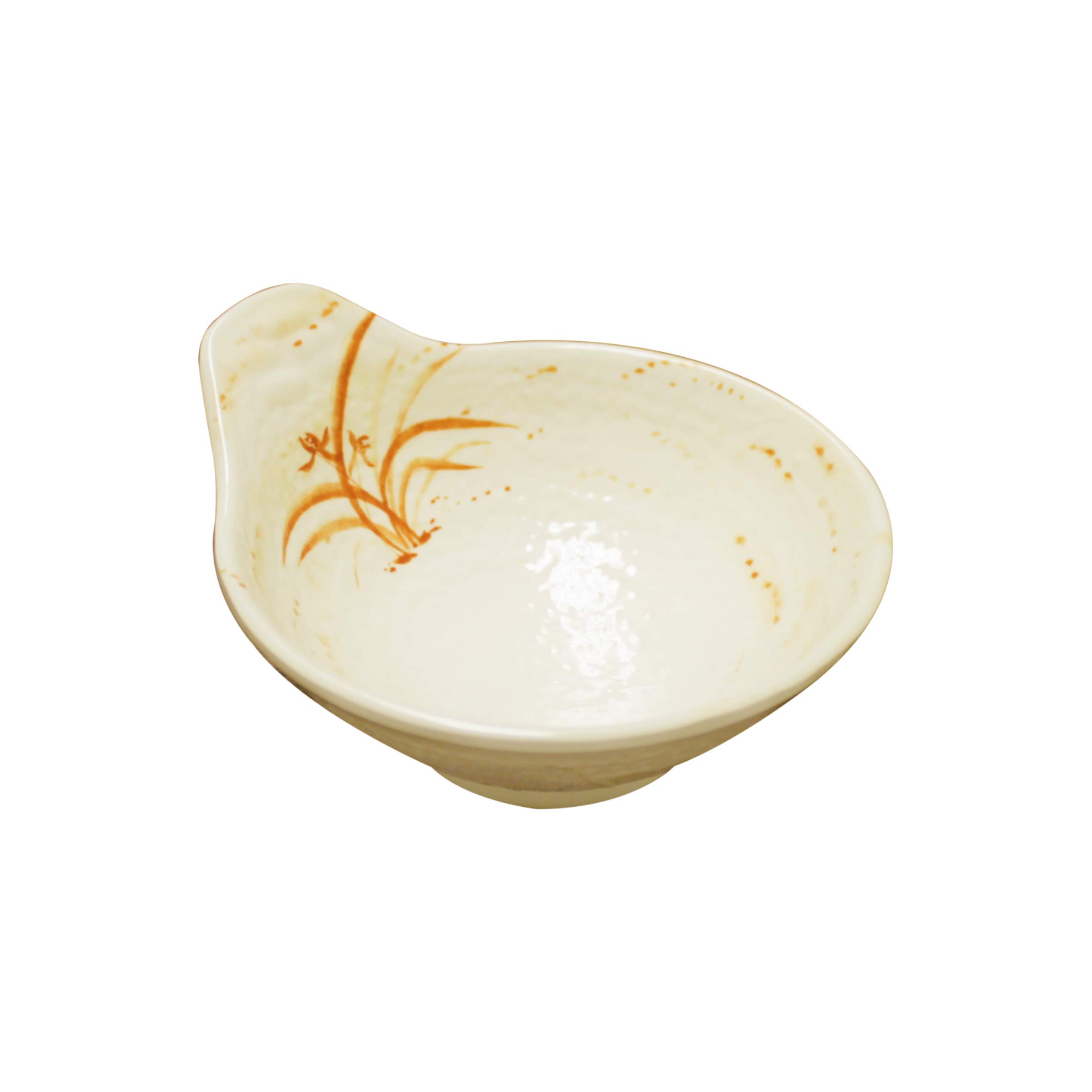 Premium Melamine Dip Bowls - Thunder Group Gold Orchid Collection (5 oz, 4 7/8