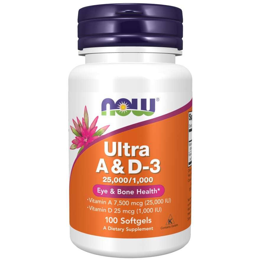 NOW Ultra A & D 3 - Vitamin A & D Supplement for Immune Support & Skin Health - Perfect for Daily Wellness & Skin Care Routine