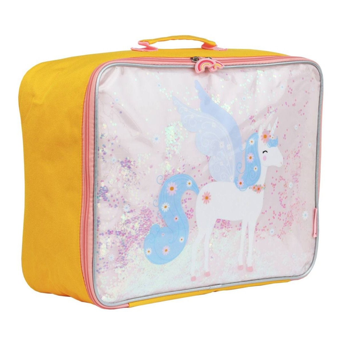 Sparkling Unicorn Suitcase for Kids - Glittery Travel Luggage for Girls, Perfect for Airplane Trips & Sleepovers