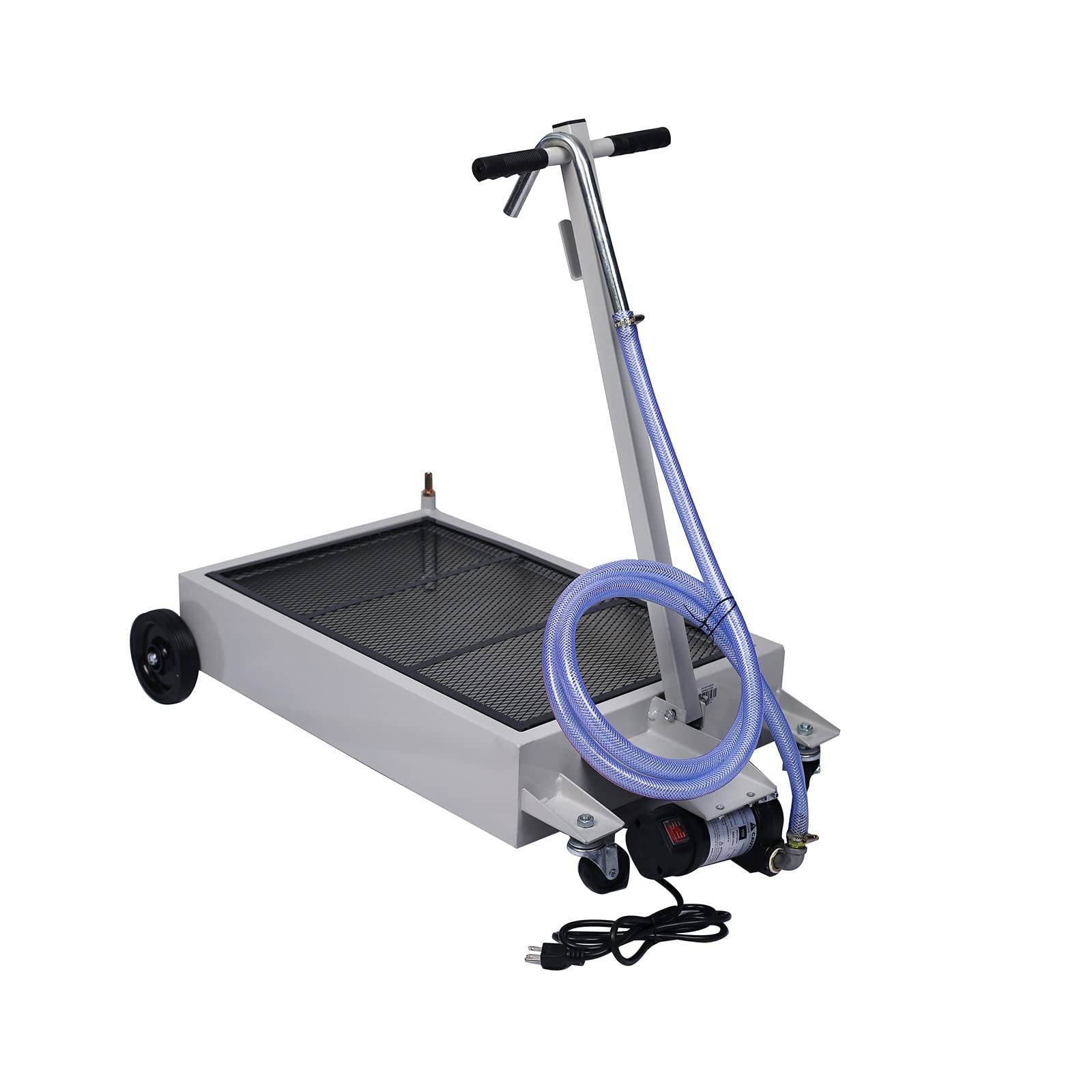 Henf 15 Gallon Electric Oil Drain Pan with Pump - Low Profile Portable Oil Drainer for Trucks, Includes T-Handle, Wheels & 7ft Hose - Perfect for DIY Auto Maintenance & Garage Oil Changes