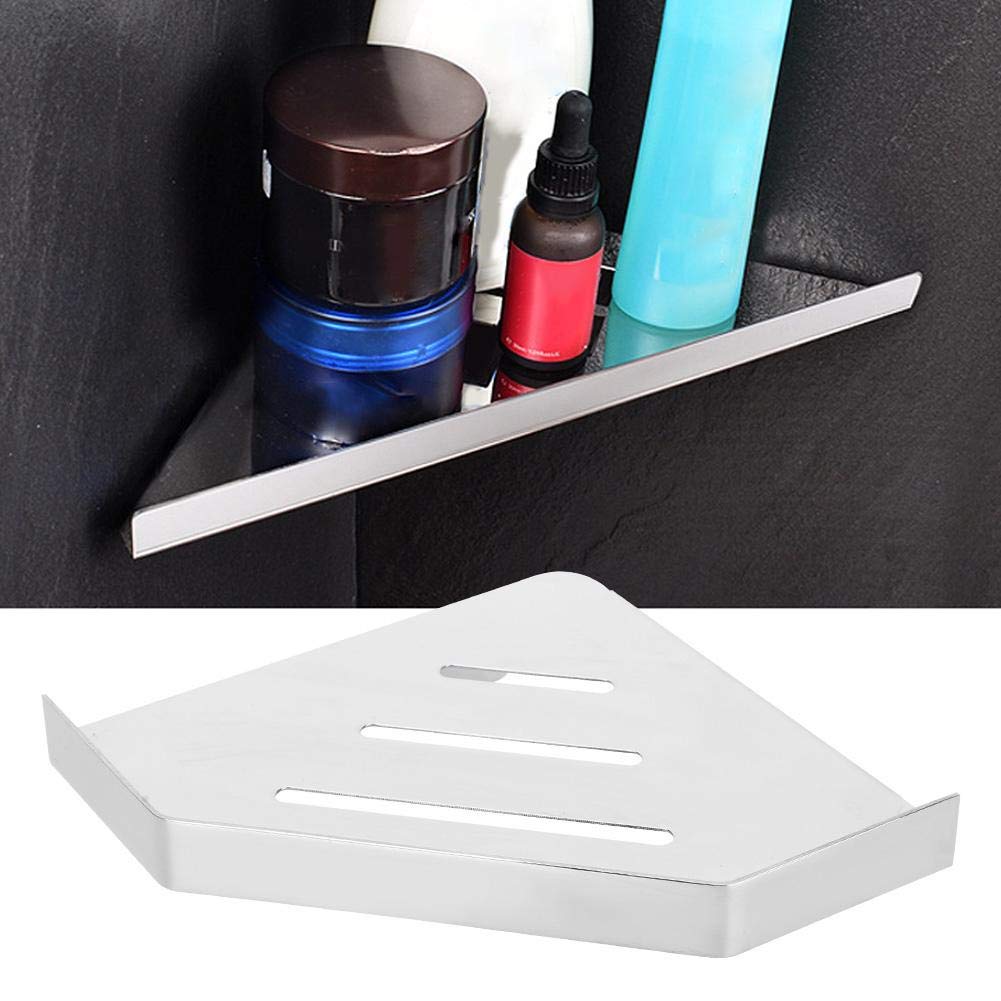 EBTOOLS Shower Corner Shelf - Bathroom Organizer & Wall Mounted Storage Rack - Rustproof Shower Caddy for Shampoo, Soap & Toiletries - Perfect for Small Bathrooms & Apartment Showers (Punch Installation)