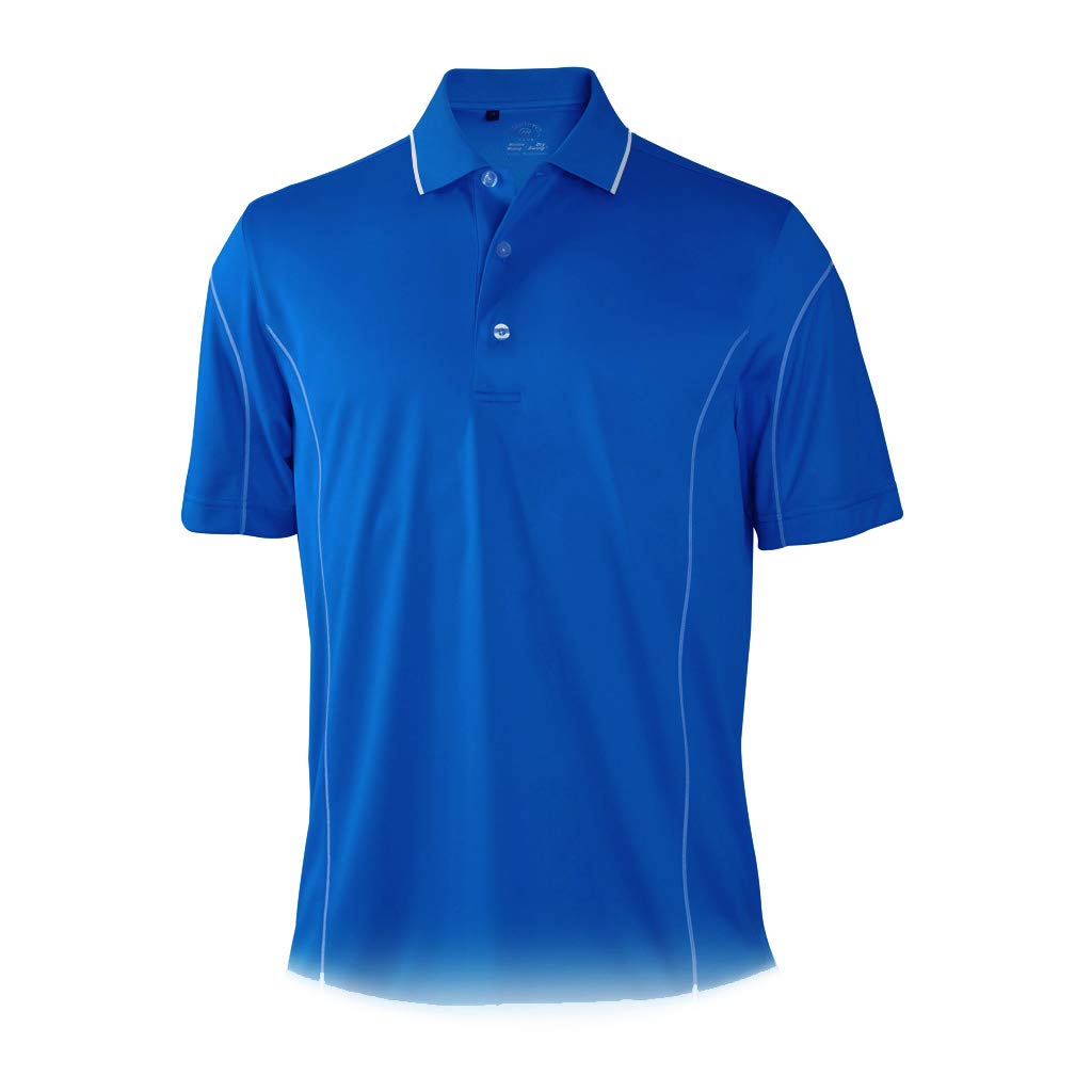 Monterey Club Men's Swing Overlock Contrast Polo Shirt #1186 - Stylish Casual Golf & Business Wear for Men - Perfect for Office, Golf Outings & Weekend Events