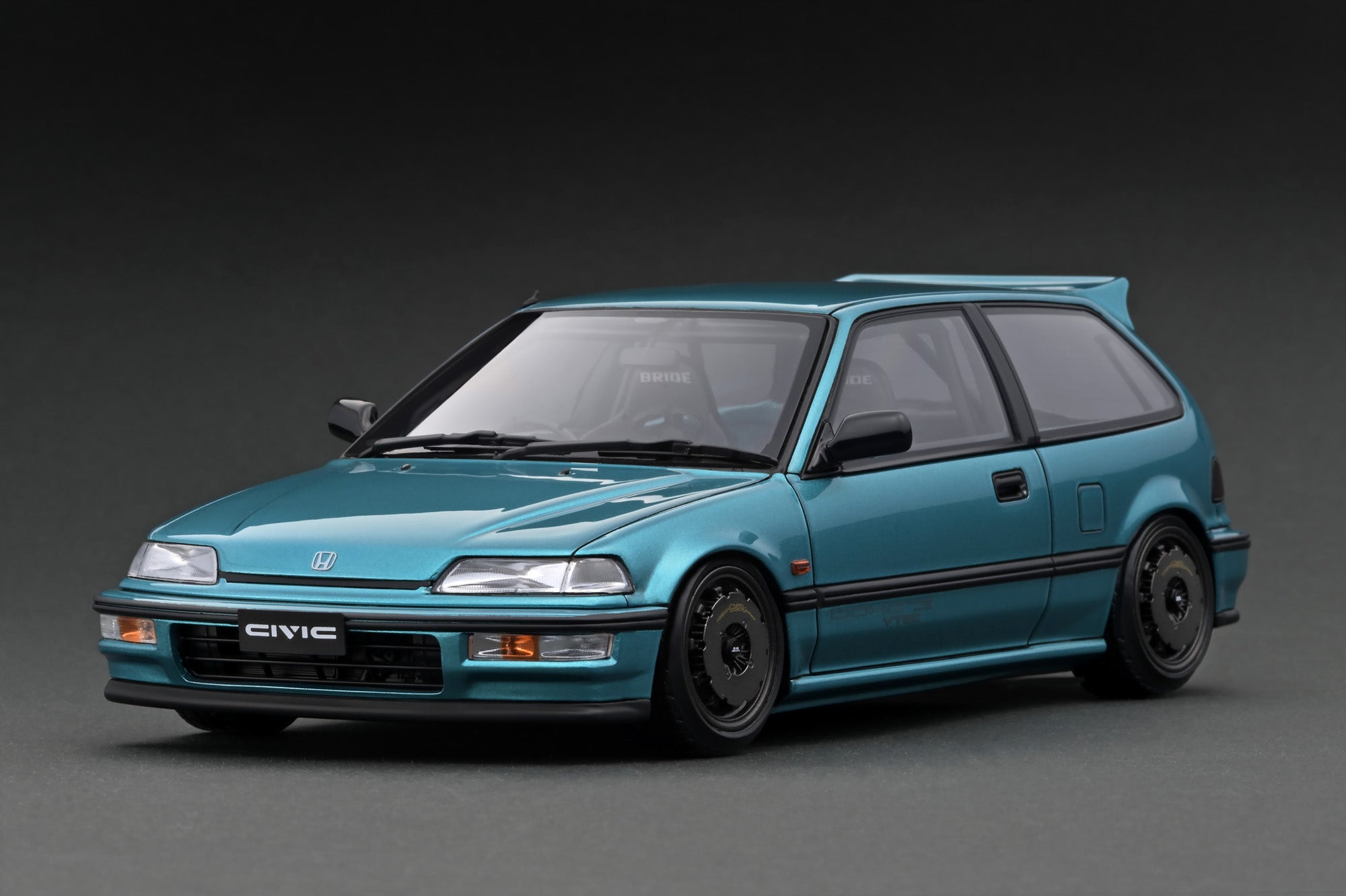 1:18 Scale Honda Civic EF9 Diecast Model Car - Green Metallic Finish - Collectible Vehicle for Display & Racing Enthusiasts - Perfect for Home Office Decor & Car Showcases