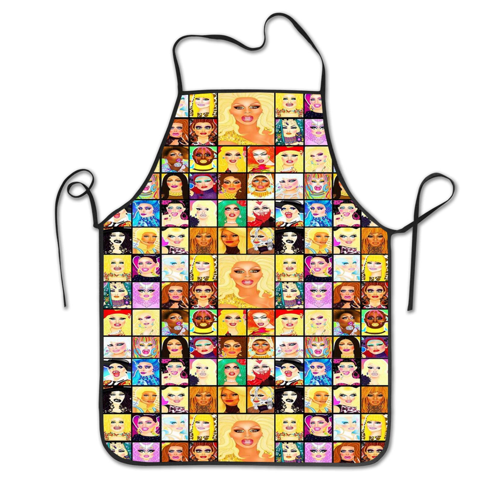 Funny Printed Chef Apron - Kitchen Cooking & Baking Bib Apron for Adults - Perfect for BBQ, Grilling, Baking & Home Cooking