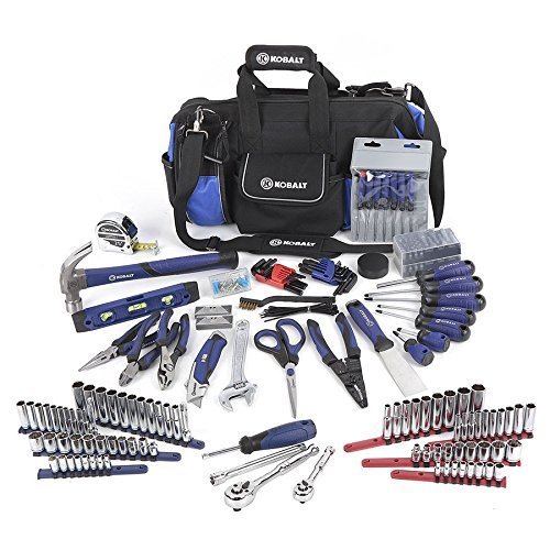 Kobalt 230-Piece Household Tool Set with Durable Soft Case - Complete Home Repair & DIY Tool Kit for Plumbing, Electrical, and General Maintenance