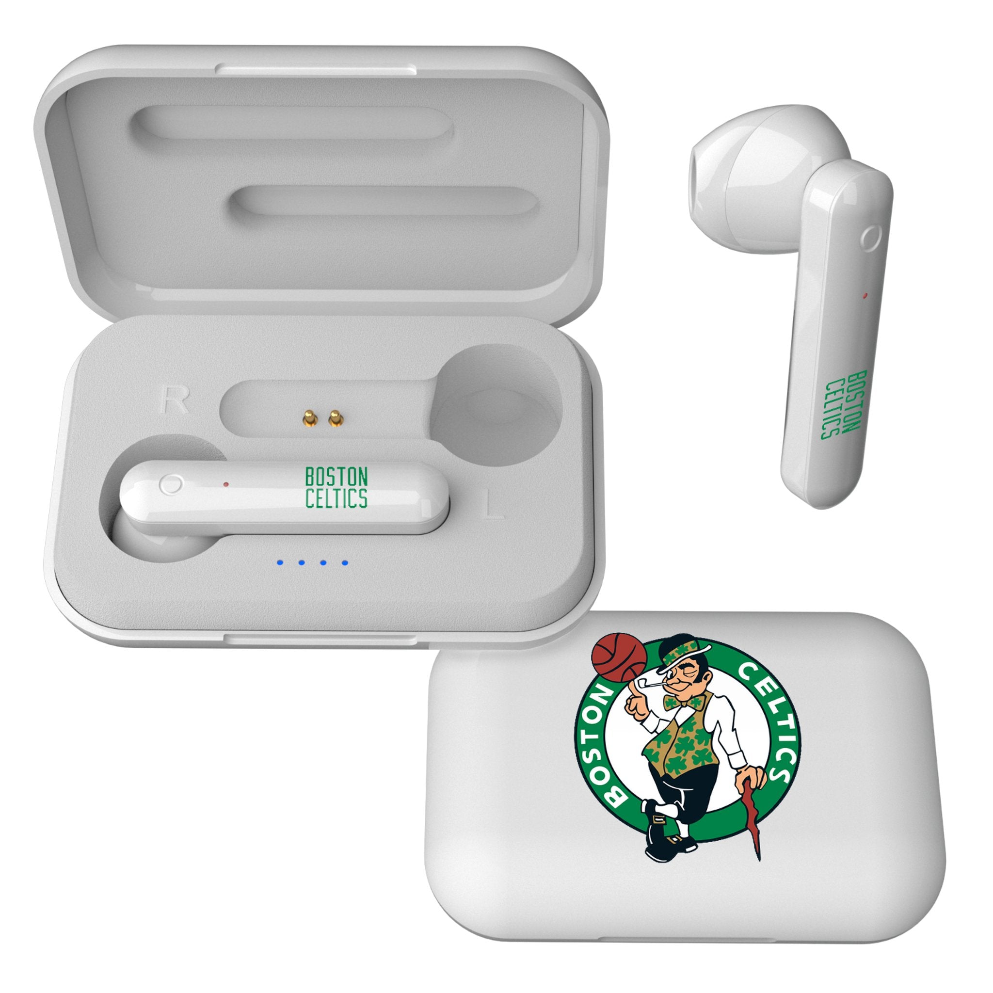 Boston Celtics Official Wireless TWS Earbuds - Bluetooth 5.0 Sports Headphones with Noise Cancellation - Perfect for Basketball Games, Workouts & Celtics Fans