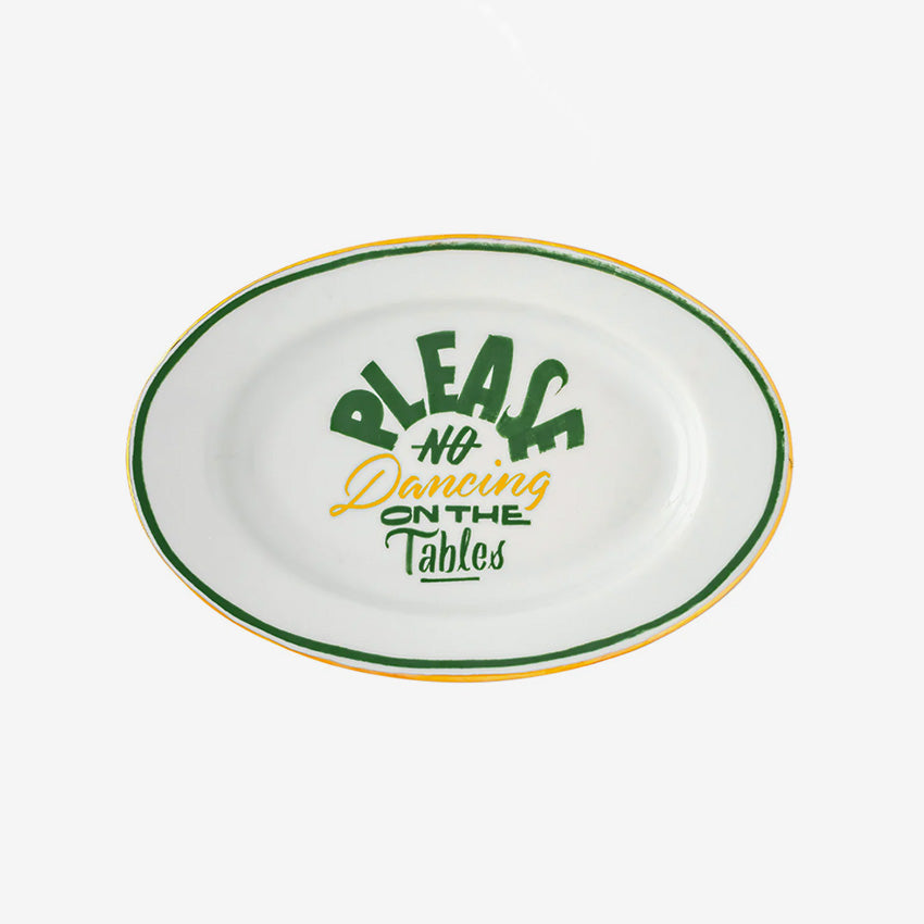 Bitossi Home The Club Oval Tray - Elegant Ceramic Serving Tray for Dining, Entertaining & Home Decor | Perfect for Parties, Coffee Tables & Gift Giving