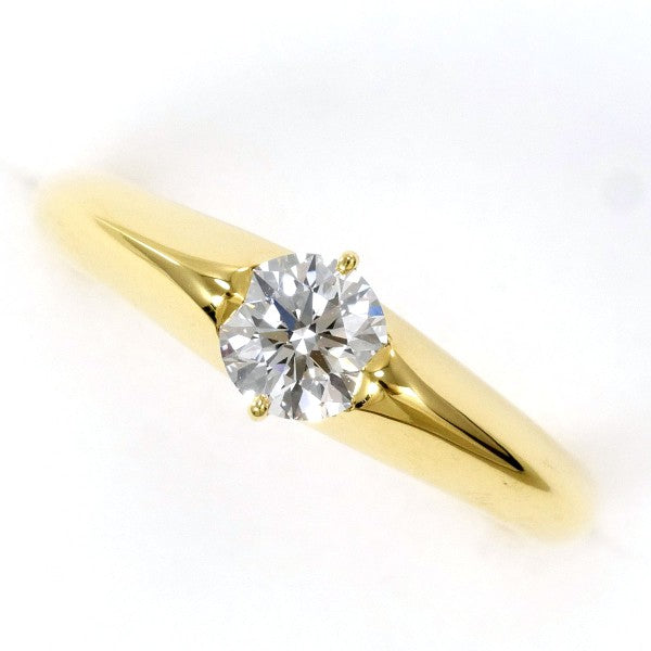18K Yellow Gold Diamond Ring for Women - Elegant Solitaire Engagement & Wedding Band - Perfect for Proposals, Anniversaries, and Special Occasions