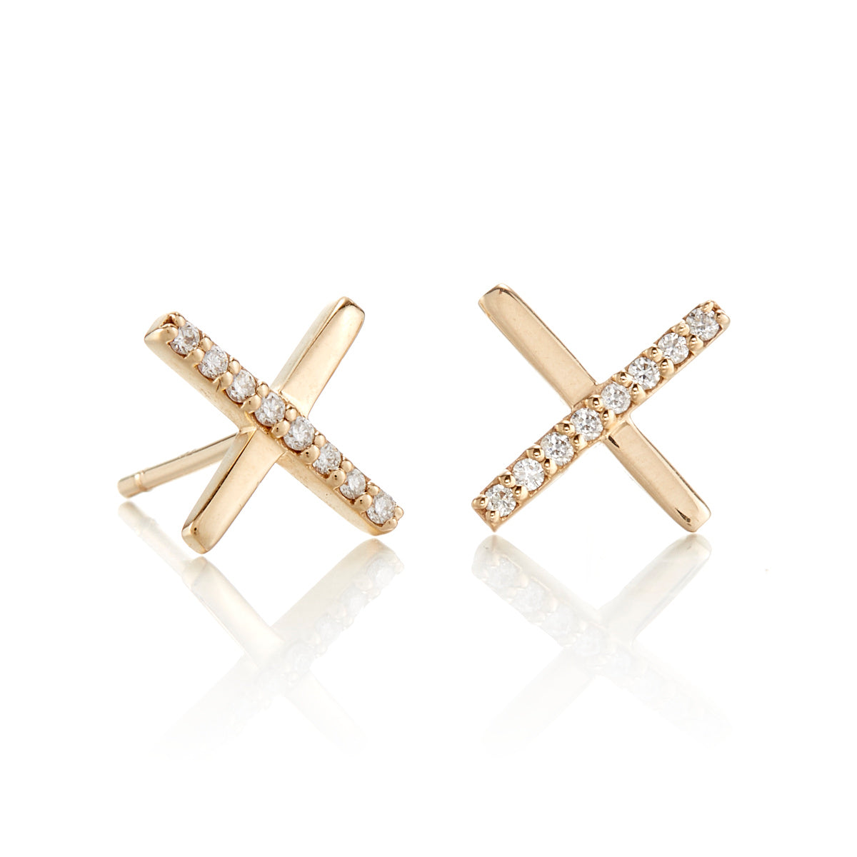 X Marks the Spot Diamond Earrings - 14K Gold Dangle Earrings for Women, Perfect Gift for Anniversary, Valentine's Day & Special Occasions