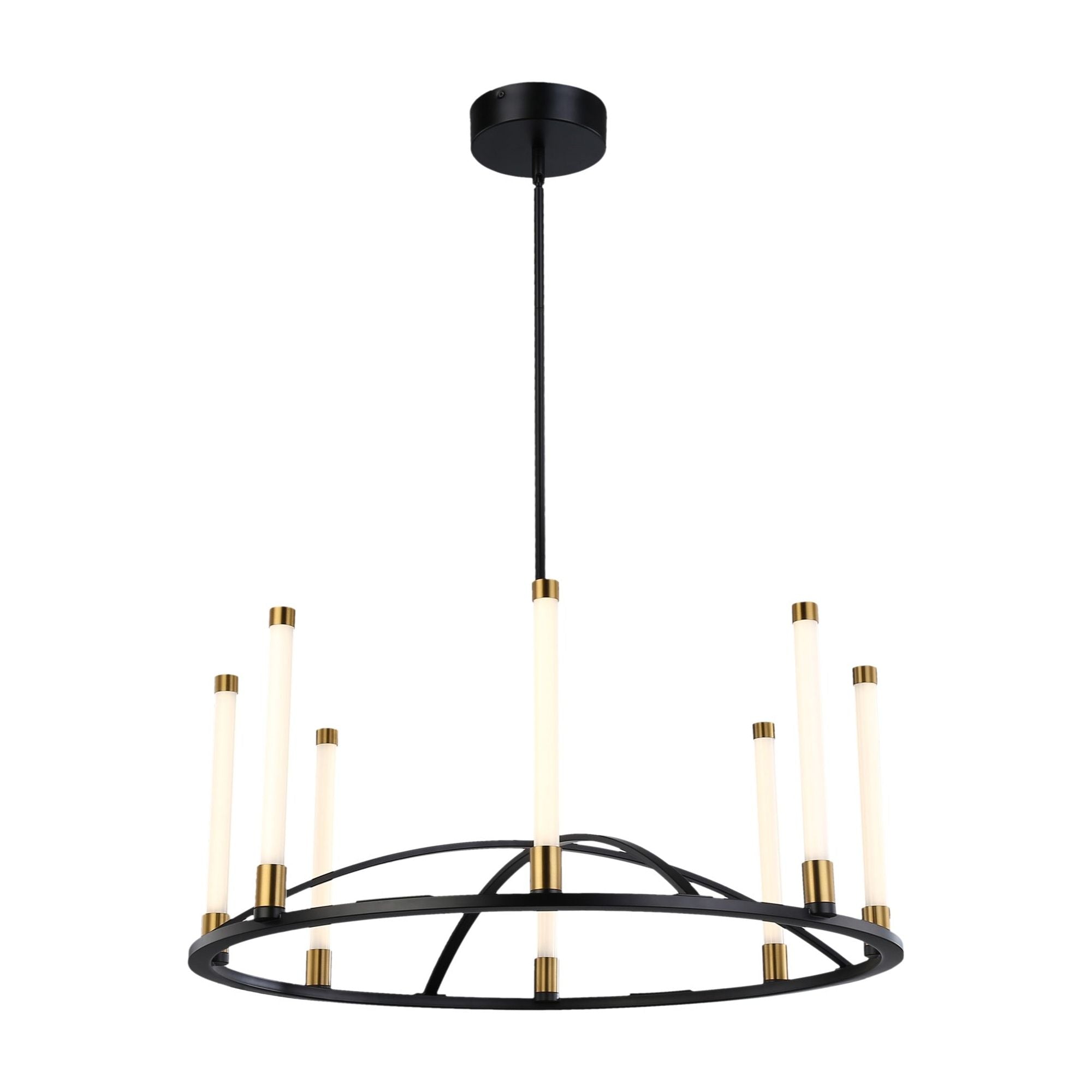 Infiniti 8-Light Modern LED Chandelier - Dimmable Crystal Ceiling Light Fixture for Dining Room, Living Room & Bedroom