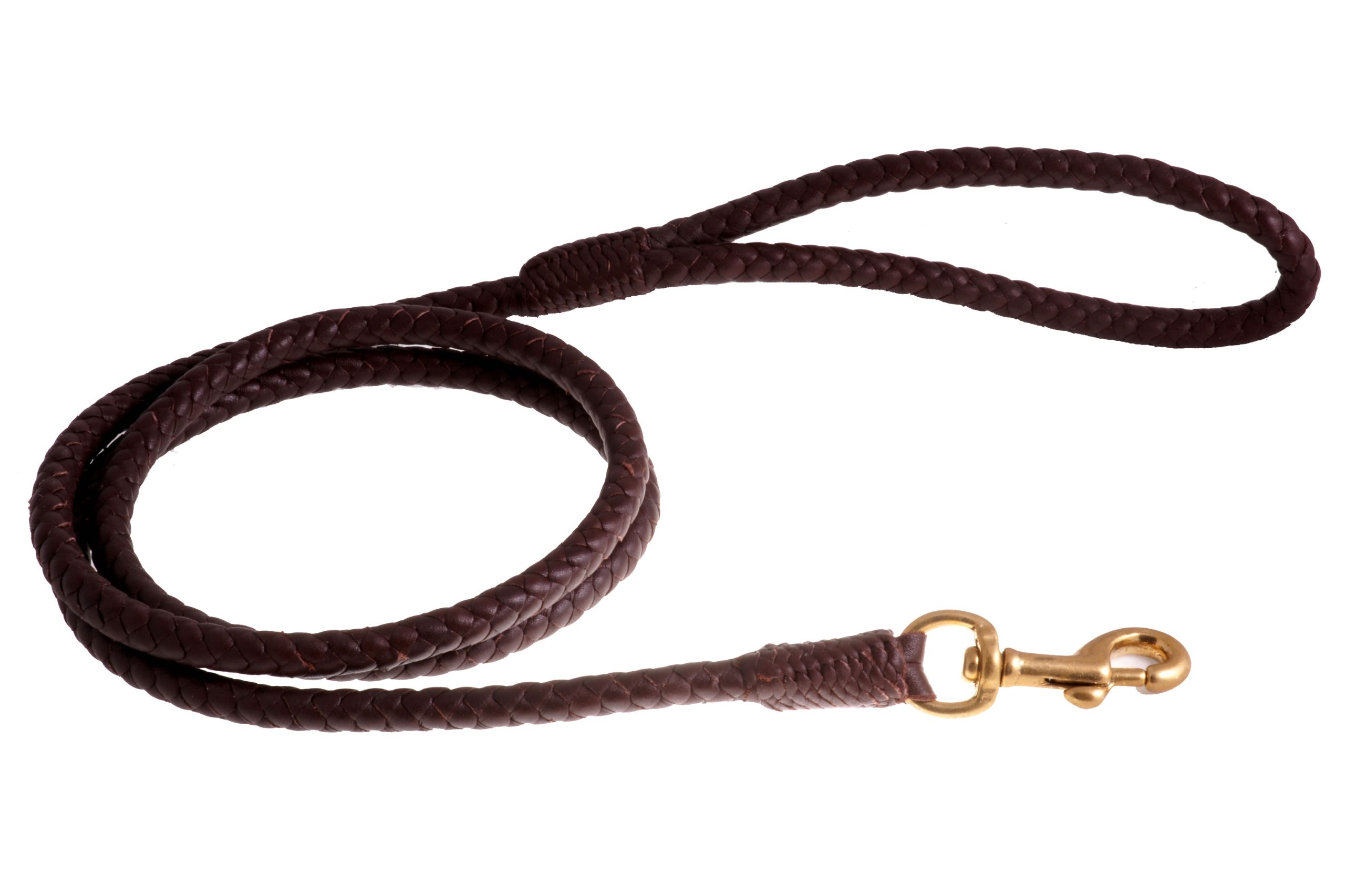 Alvalley Braided Leather Dog Leash with Snap Clip - Soft Handmade Leather Pet Lead for Small, Medium & Large Dogs - Durable 4ft (123cm) Brown Leash for Walking, Training & Outdoor Adventures