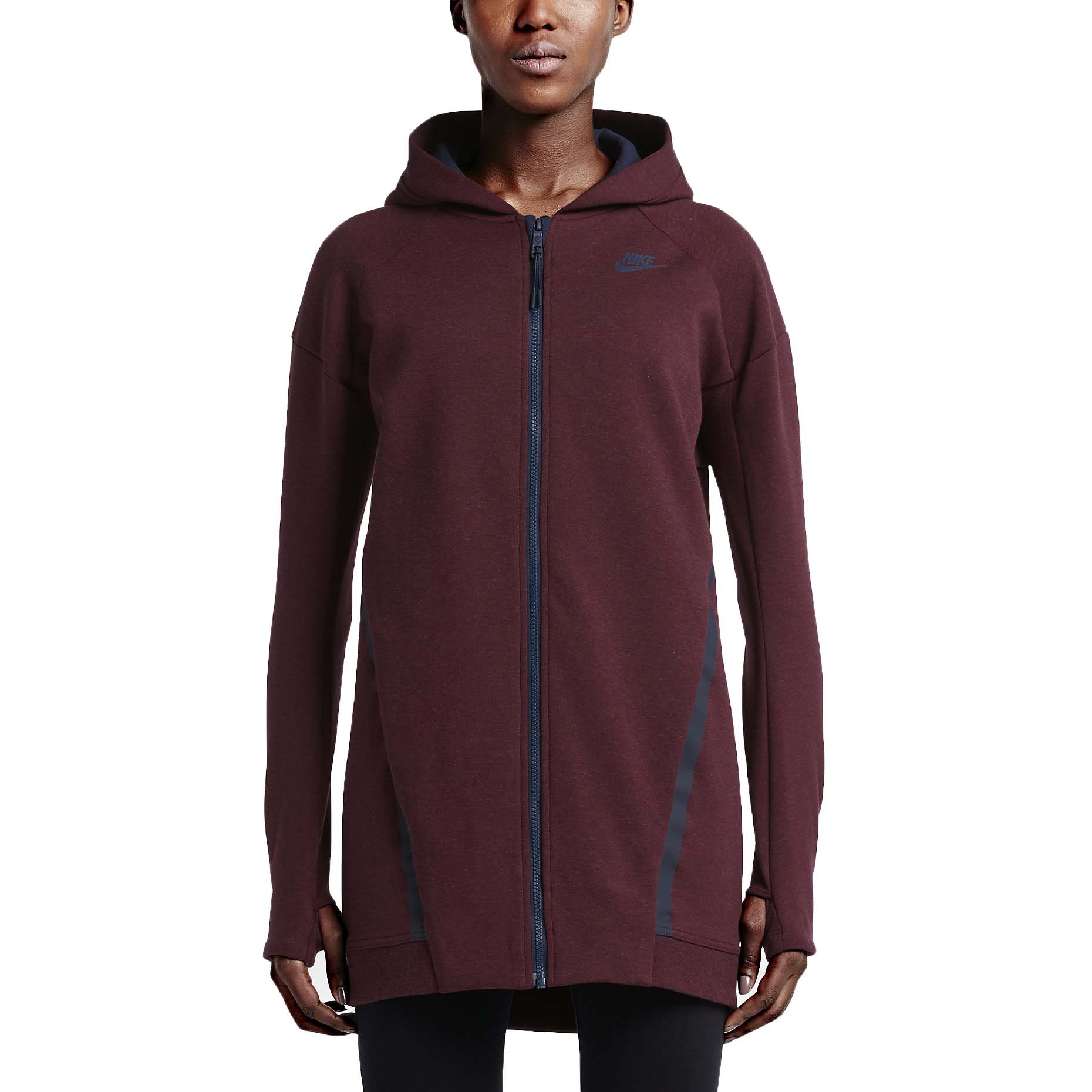 Nike Tech Fleece Mesh Cocoon Women's Jacket - Lightweight Hooded Windbreaker for Running, Travel & Outdoor Activities