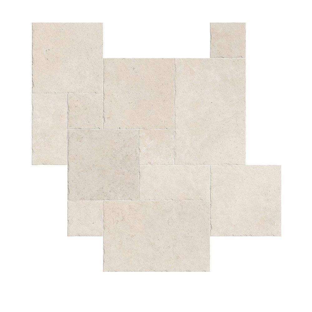 Premium Oslo Avorio French Pattern Outdoor Porcelain Tile - Non-Slip, Weatherproof Patio & Garden Flooring for Decks, Pool Areas & Walkways