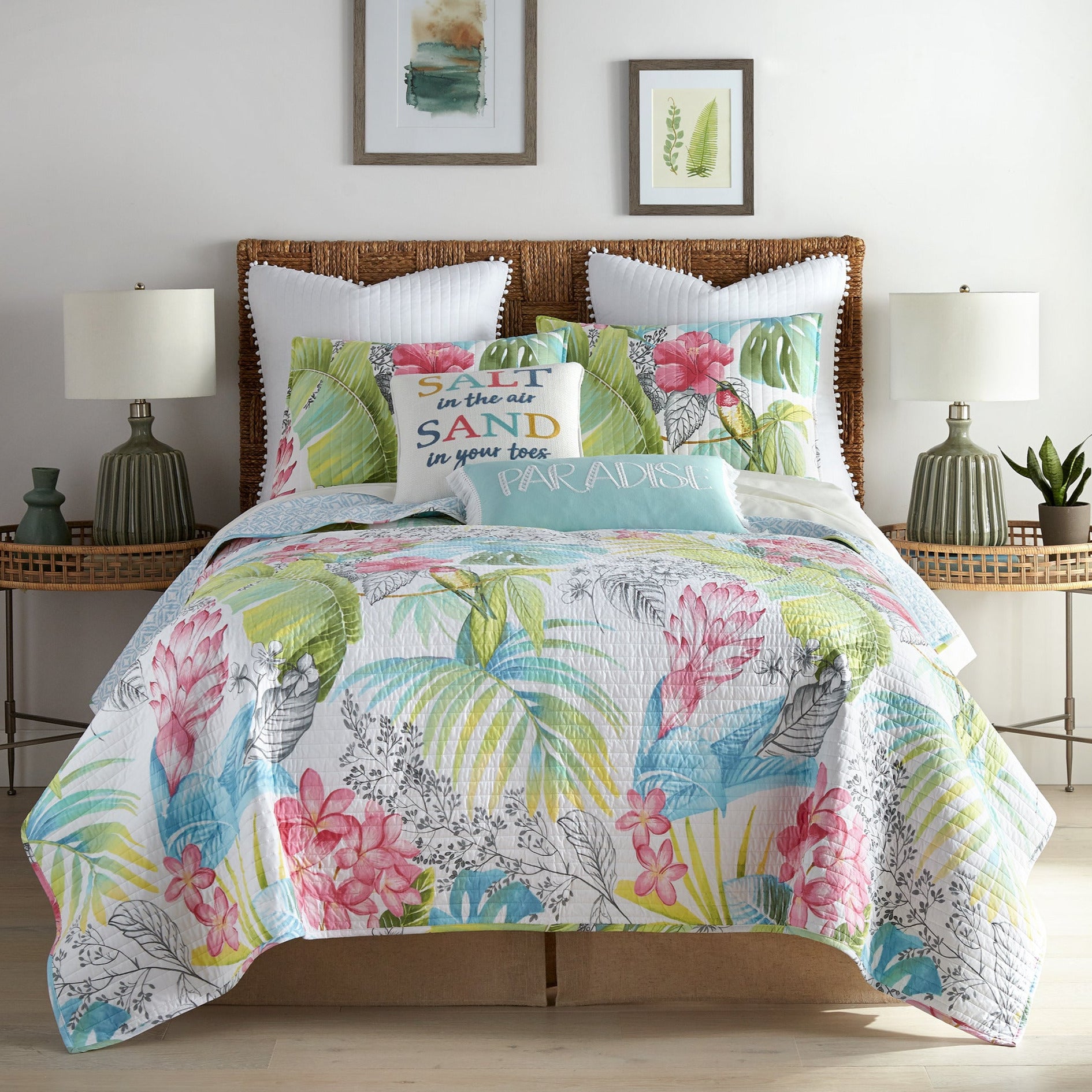 Premium Kalani Quilt Set - Soft & Breathable Bedding Collection - Queen/King Size - Luxury Bedroom Decor for Cozy Sleep & Relaxation - Perfect for Master Bedrooms, Guest Rooms & Vacation Homes