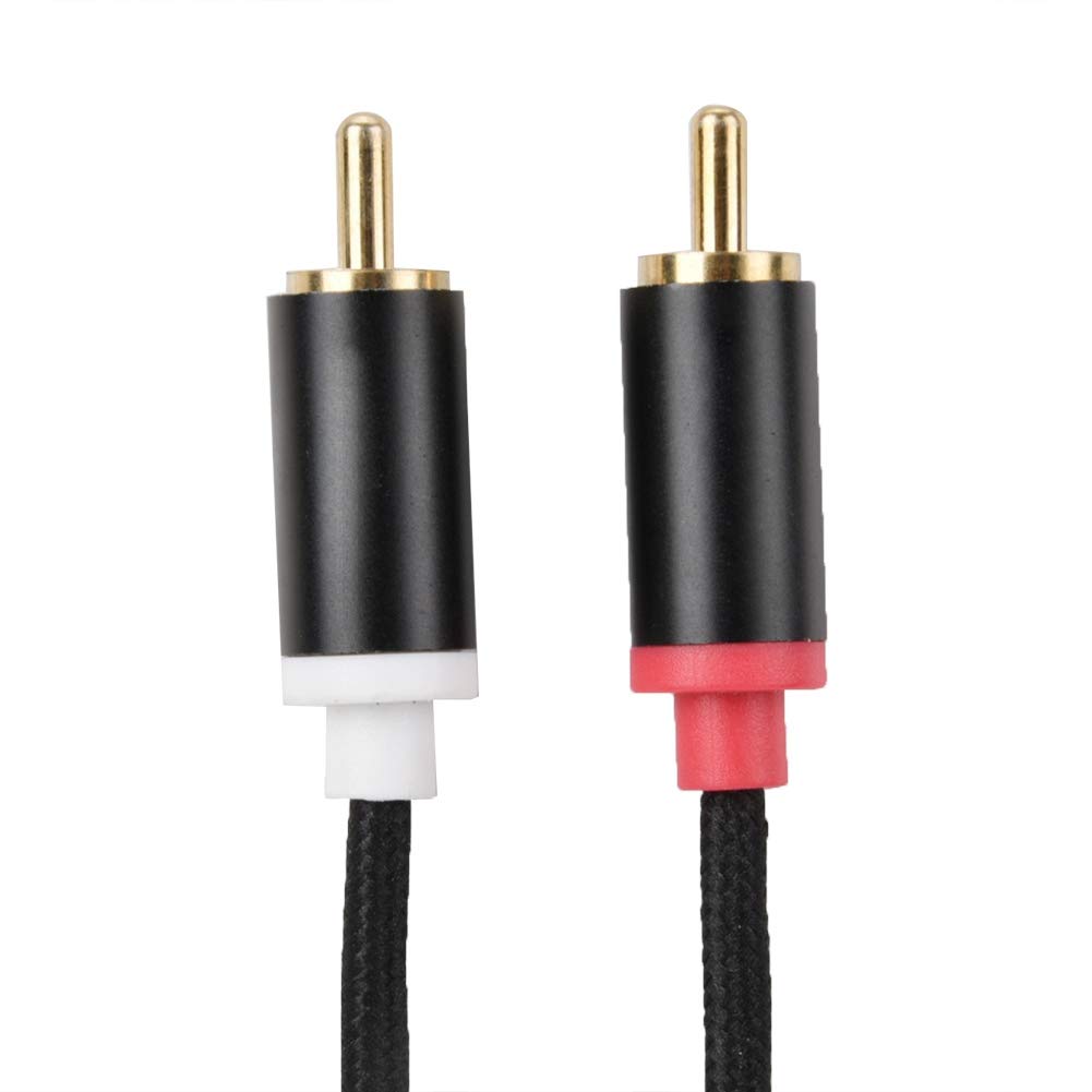 Premium 3.5mm to 2RCA Audio Cable - 10ft Durable Aluminum Alloy Shielded with Oxygen-Free Copper Conductors - Compatible with Smartphones, Laptops, MP3 Players - Ideal for Home Theater, Car Audio & Studio Recording Systems