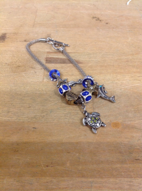 Elegant Silver Blue Charm Bracelet for Women - Perfect for Parties, Weddings & Everyday Wear