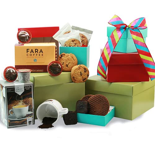 Premium Coffee Gift Set for Coffee Lovers - Perfect for Holidays, Birthdays & Office Gifts | Gourmet Coffee Sampler with Mugs & Treats