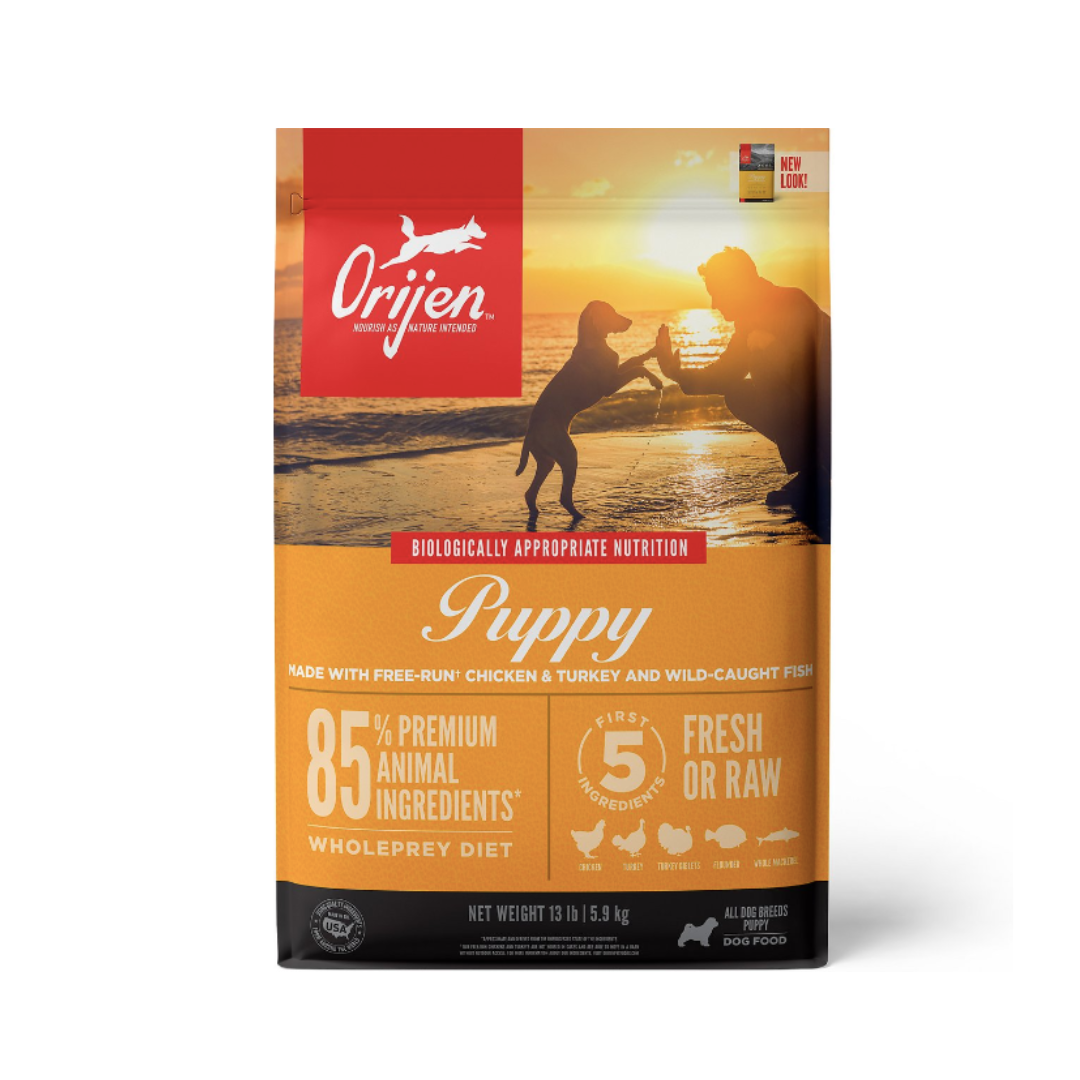 ORIJEN Grain-Free Dry Puppy Food - High-Protein Puppy Kibble for Small & Large Breed Dogs - Perfect for Training, Growth & Digestive Health