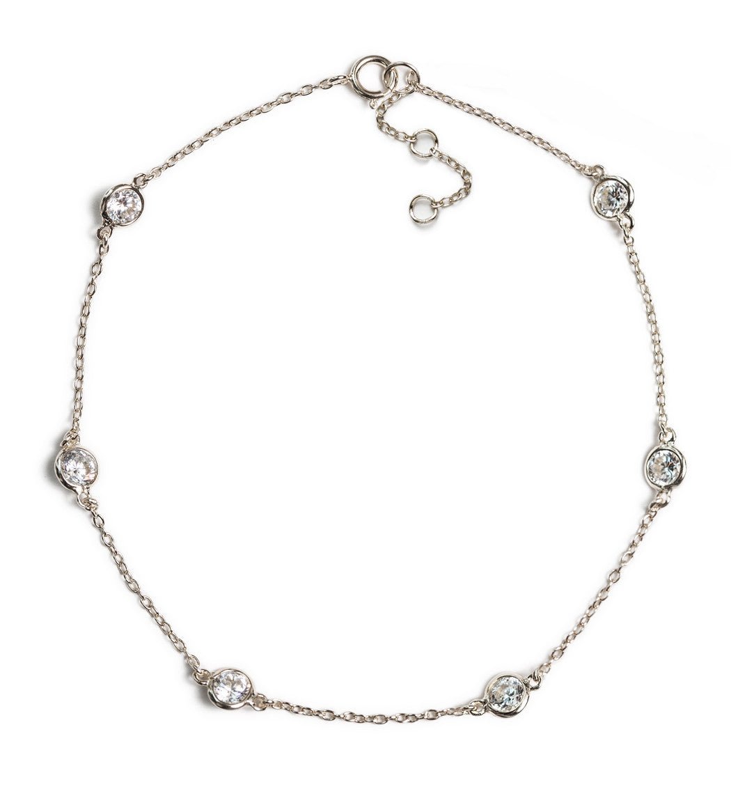 Dakota Crystal Ankle Bracelet for Women - Elegant Beaded Anklet with Healing Stones | Perfect for Beach, Summer, Boho Style & Everyday Wear