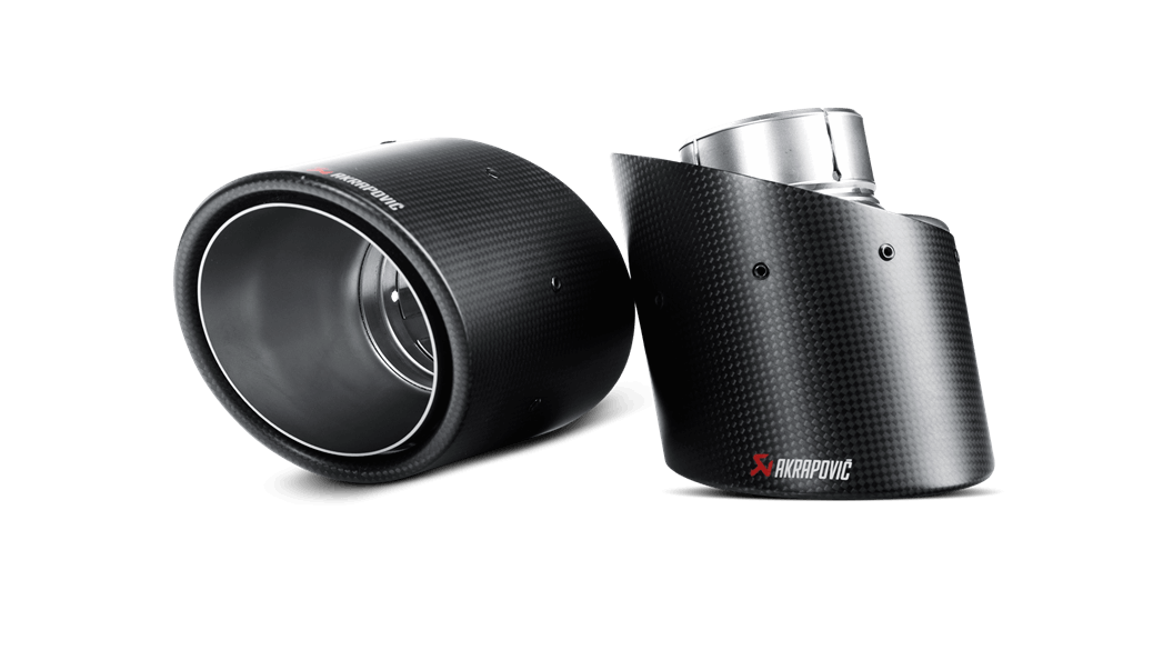Akrapovič Carbon Fiber Exhaust Tail Pipe Set for Abarth 500/500C (2008-2017) - Performance Upgrade & Stylish Enhancement for Street Racing & Car Shows