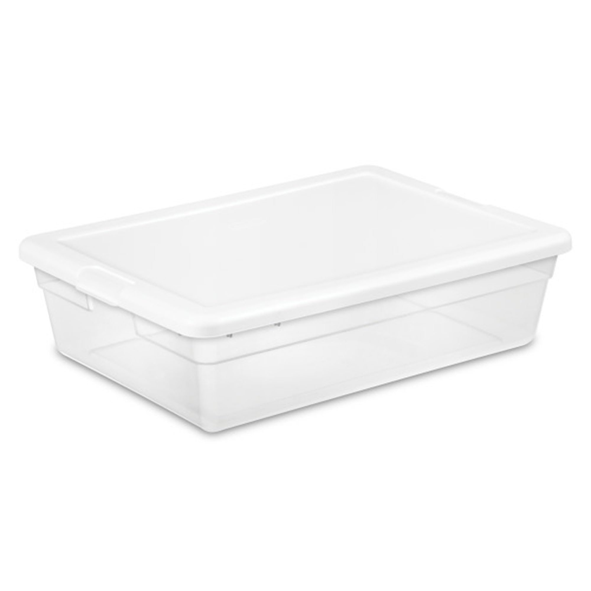 Sterilite 20-Pack 28 Quart Clear Plastic Storage Bins with Snap-On Lids - Stackable Organizer Boxes for Home, Office, Closet & Garage Organization