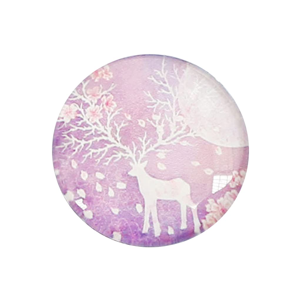 Jetamie Forest Fawn Print Diamond Painting Magnet Cover - 3cm/1.18in Glitter Multifunctional Fridge Magnet for DIY Crafts, Scrapbooking & Home Decor