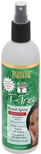Parnevu T-Tree Braid Spray for Natural Hair - 4 Pack | Moisturizing & Detangling Hair Care for Braids, Twists & Locs | Perfect for Daily Use & Protective Styling
