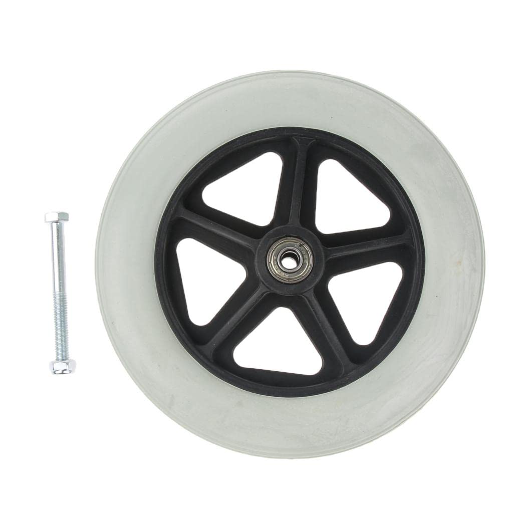 Heavy Duty 8 Inch Front Wheel Smooth Caster Wheels - Industrial Grade Replacement Casters for Carts, Furniture, and Equipment - Perfect for Warehouses, Workshops, and Home Use