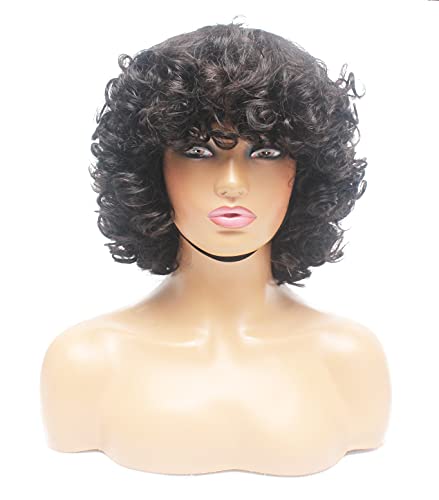 Lace Front Human Hair Wigs for Black Women - Natural Curly Short Wig for African American - Perfect for Daily Wear, Parties & Special Occasions