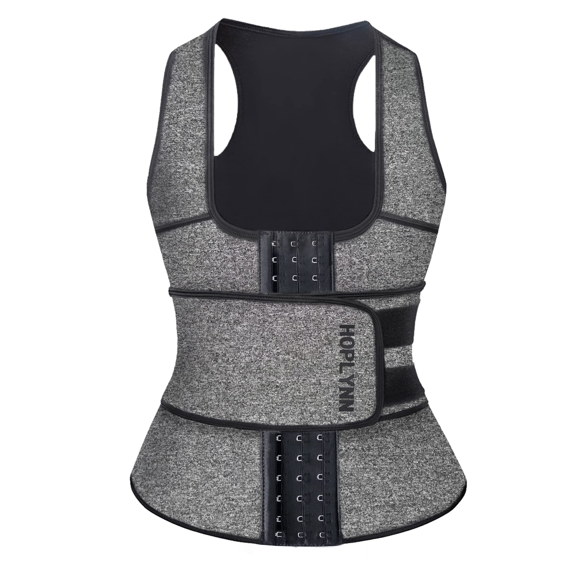 HOPLYNN Neoprene Sauna Waist Trainer for Women - Tummy Control Corset, Waist Cincher Body Shaper Vest for Weight Loss & Sweat Belt - Perfect for Gym, Workout, Sauna & Postpartum Recovery