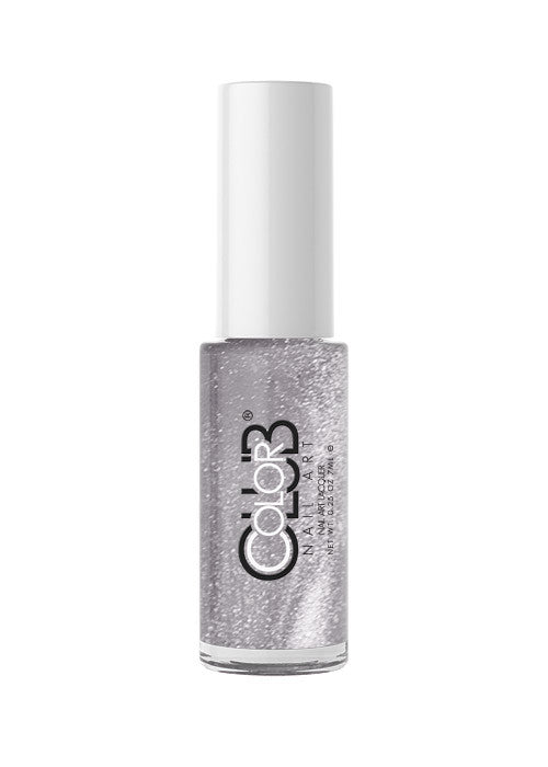 Color Club Nail Art Striper Brush - Metallic Silver Nail Polish for Professional Salon & DIY Manicures - Perfect for Parties, Weddings & Special Occasions