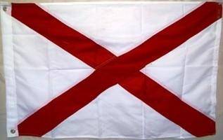 Alabama State Flag 3x5 Feet - Heavy Duty Nylon Embroidered with Rough Tex 600D 2-Ply - Perfect for Outdoor Display, Parades & Home Decoration