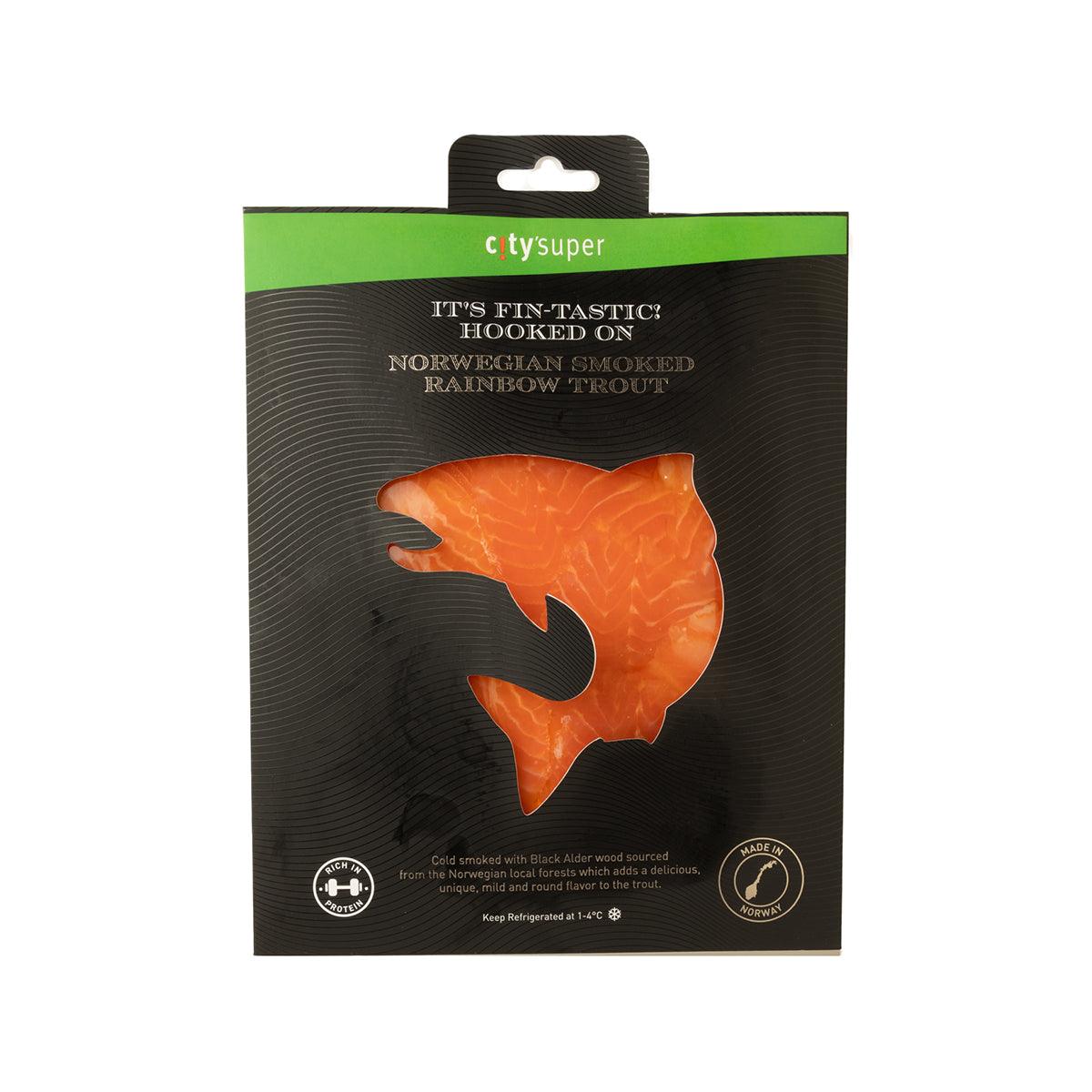 Premium Norwegian Smoked Rainbow Trout Fillet - 200g | Wild-Caught, Naturally Smoked Salmon Alternative | Perfect for Salads, Sandwiches & Charcuterie Boards