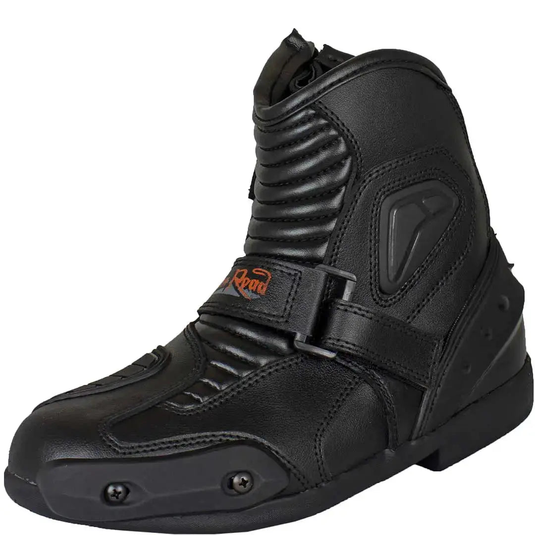 Open Road Men's Racing Mid Boots - Lightweight Motorcycle Boots for Men, Durable & Comfortable Riding Shoes - Perfect for Motorcycle Racing, Cruising & Outdoor Adventures