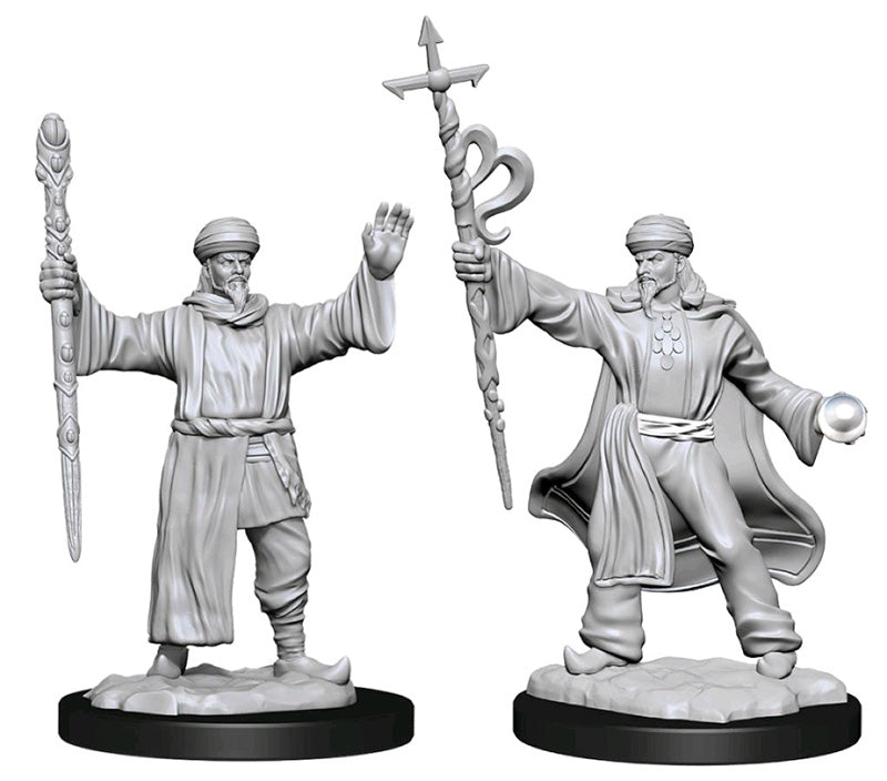 D&D Male Human Wizard Unpainted Miniature for Tabletop RPG & Dungeons & Dragons Game Night | Fantasy Role-Playing Miniature Figure for Collectors & Wargaming