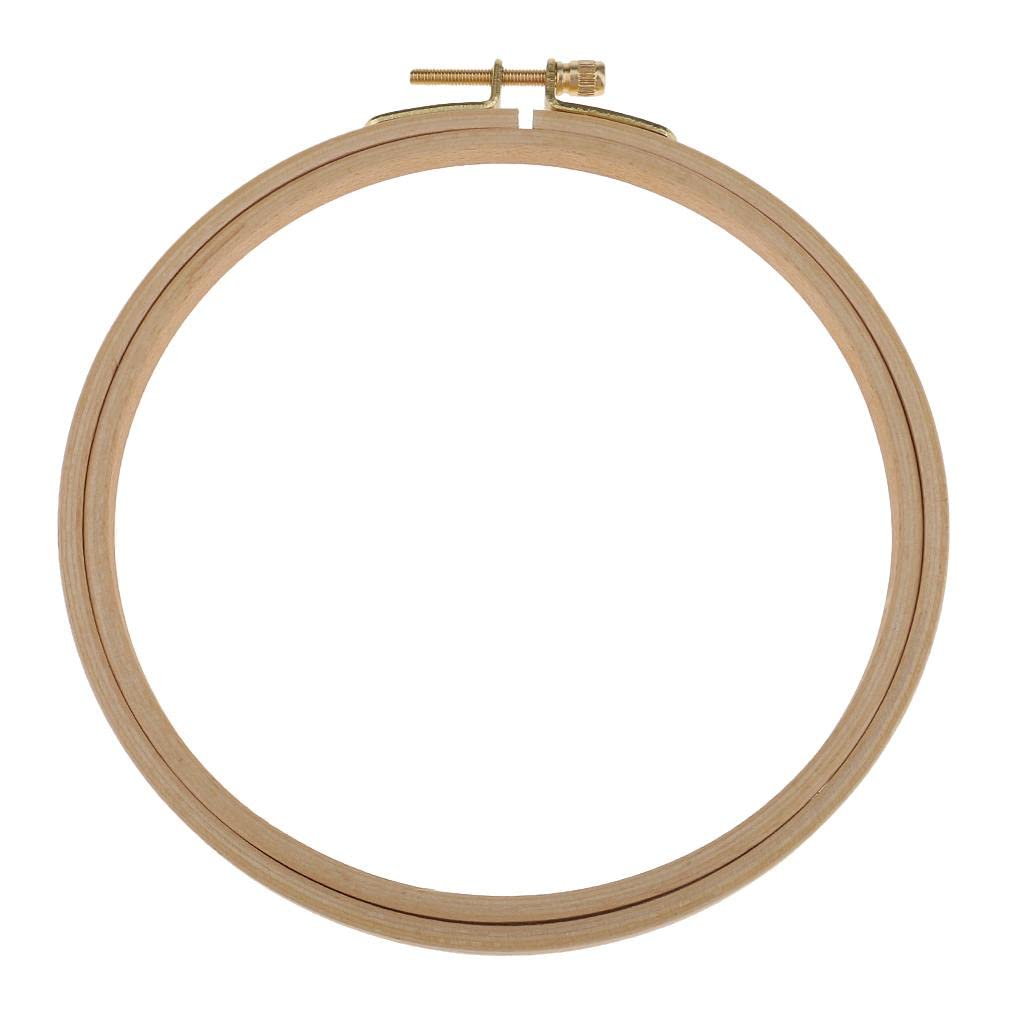 Menolana 3-11 Inch Wooden Round Cross Stitch Hoop Frame for Machine Embroidery - DIY Sewing Craft Tool (18cm) - Perfect for Hand Embroidery, Quilting & Fabric Art Projects