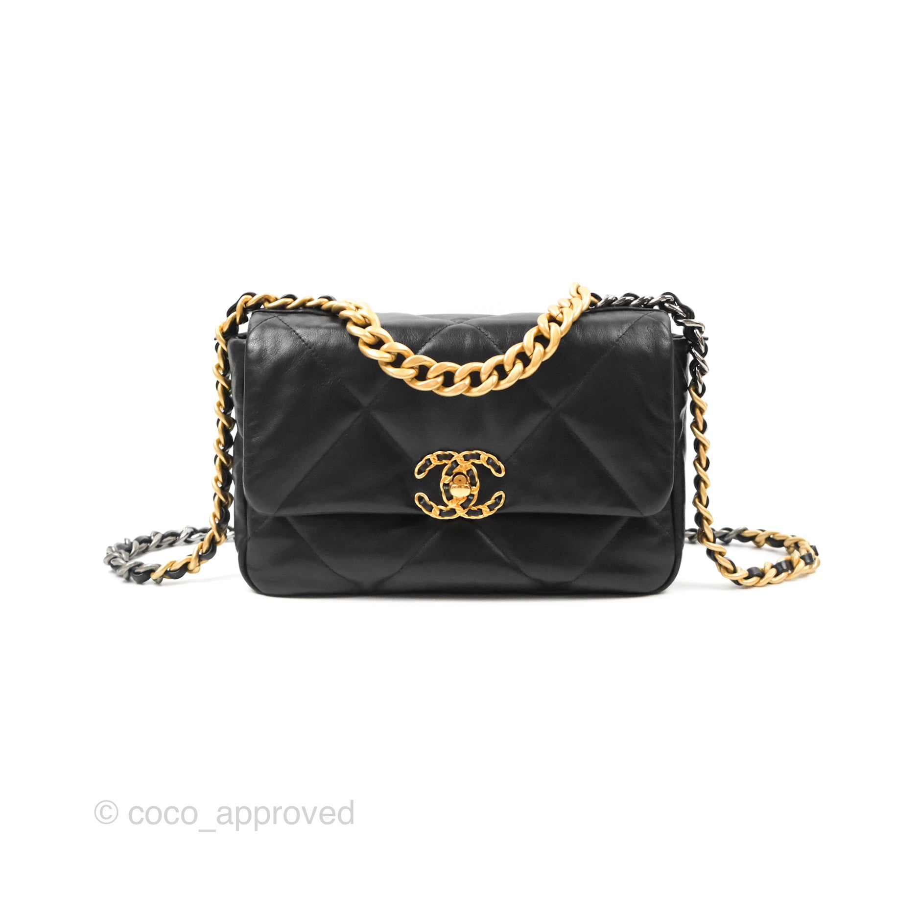 Chanel 19 Small Handbag Black Mixed Hardware - Luxury Designer Shoulder Bag for Women, Perfect for Date Night & Evening Events
