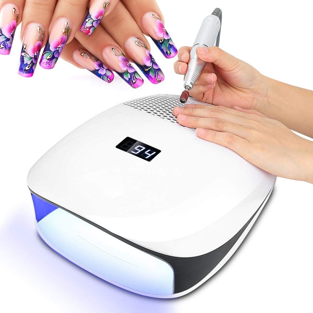 Valentine's Day Carnival Nail Dust Collector & UV Gel Dryer - Electric Nail Vacuum Cleaner with Manicure Drill Machine (US Plug) - Perfect for Salon, Home Nail Care & DIY Gel Polish Application